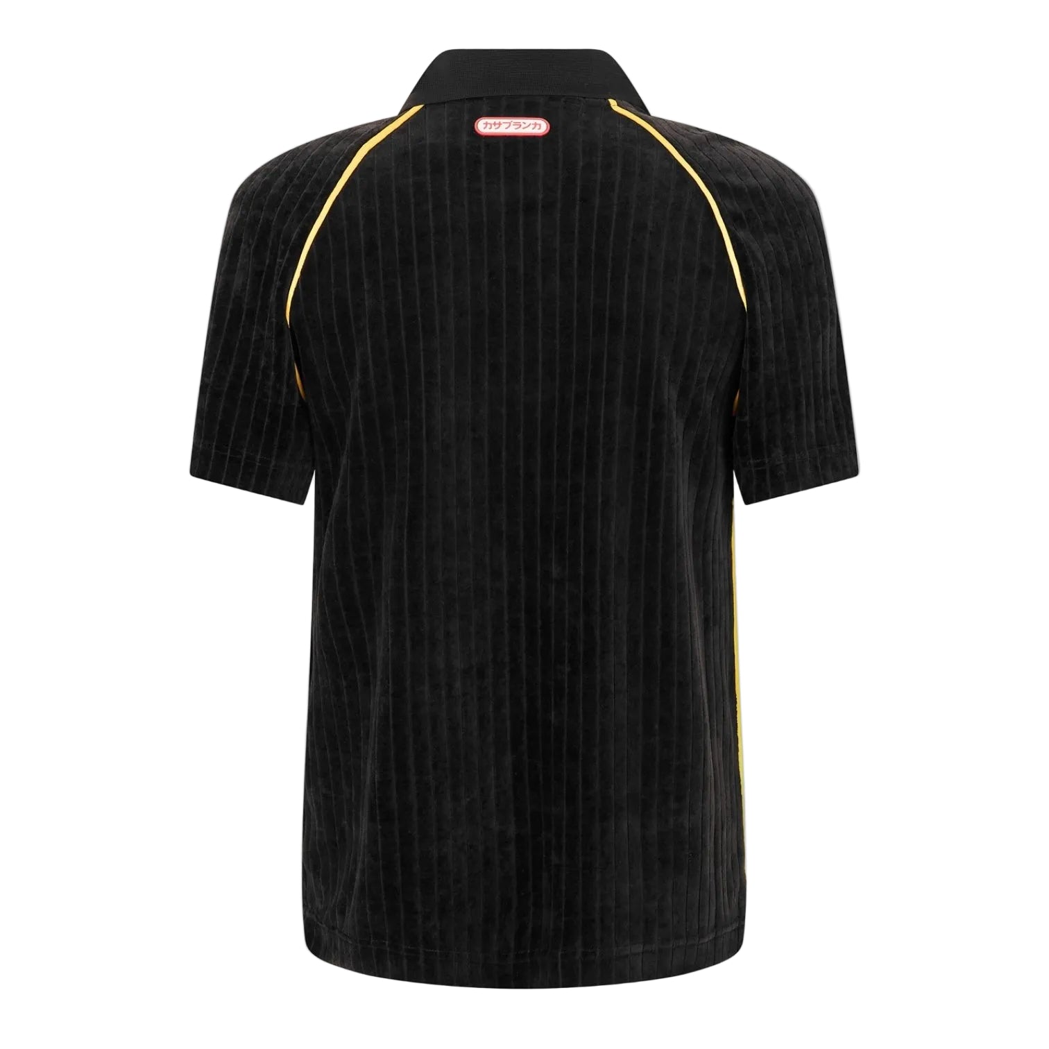 LUXURY HUB CASABLANCA MEN'S VELOUR SHORT SLEEVE POLO SHIRT