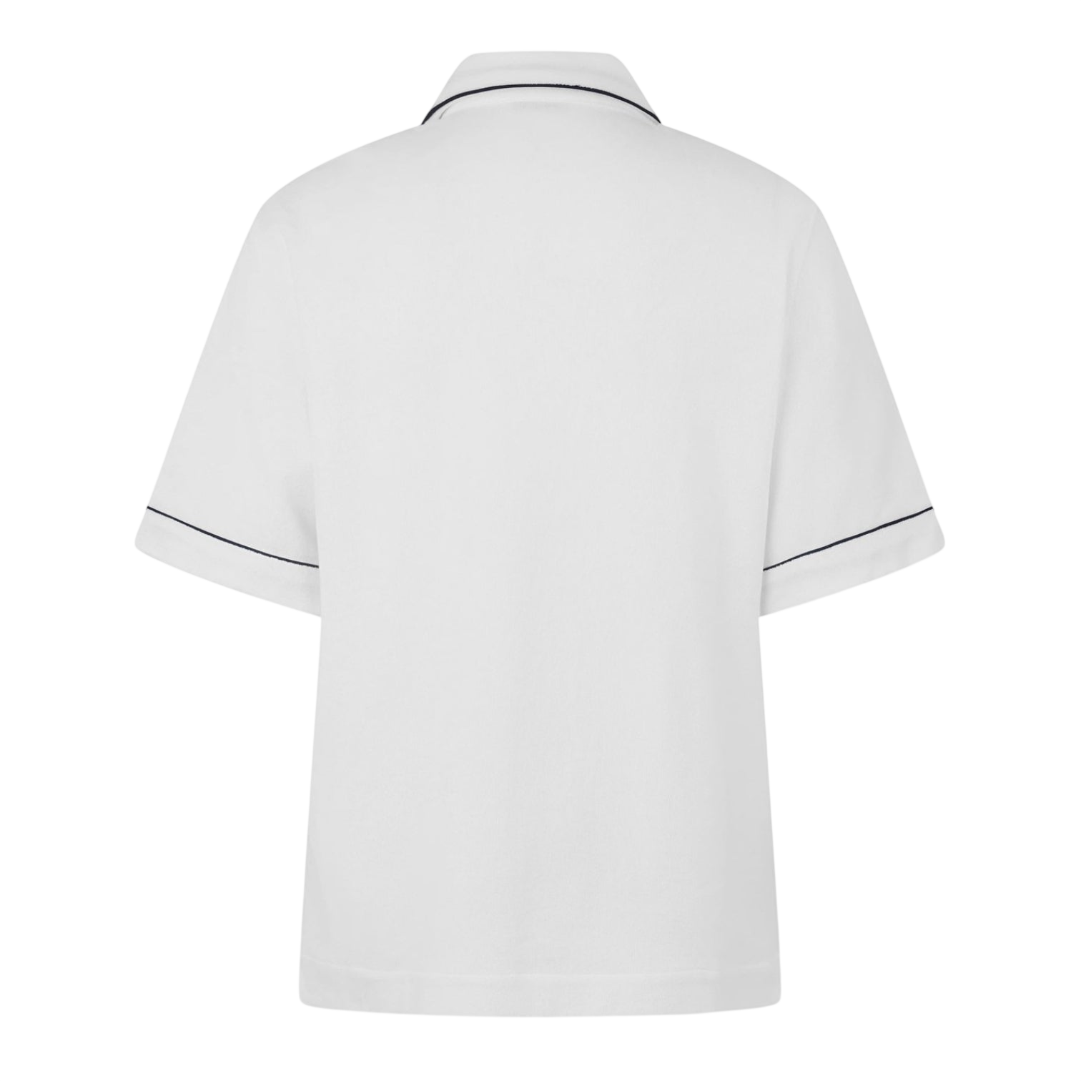 LUXURY HUB MONCLER MEN'S TOWEL TEXTURED SHORT SLEEVE POLO SHIRT