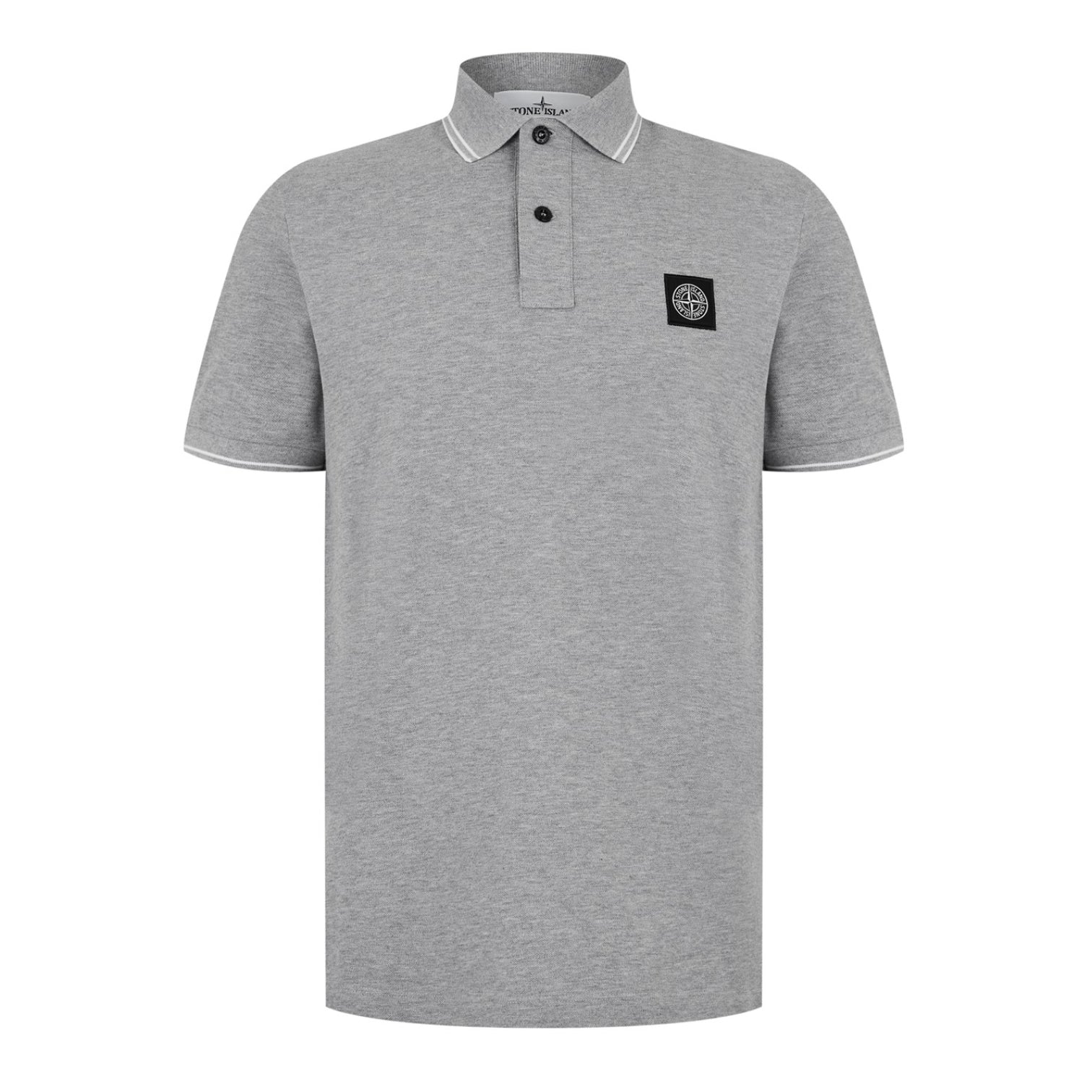 LUXURY HUB STONE ISLAND TIPPED BADGE LOGO POLO SHIRT