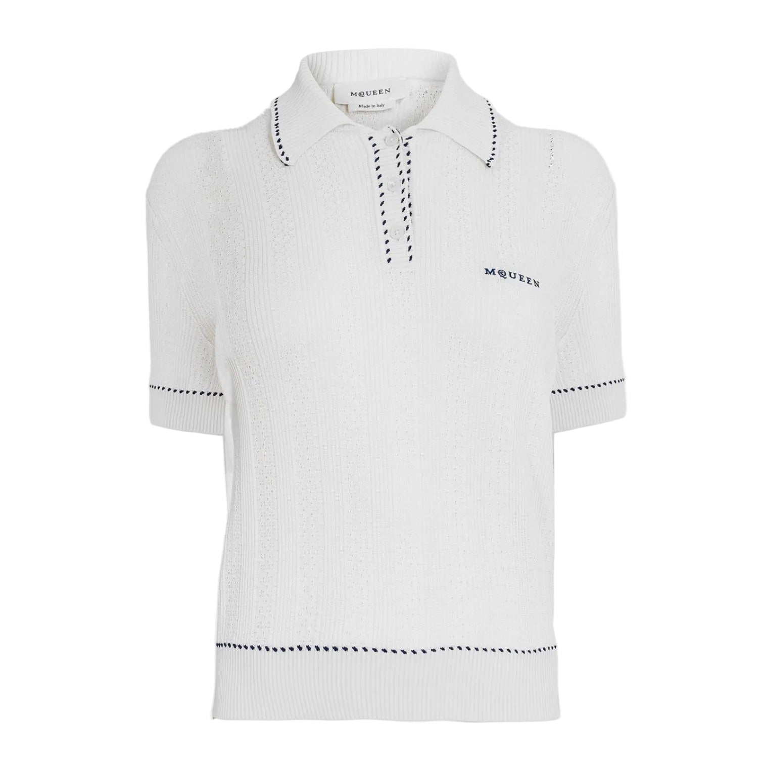 LUXURY HUB ALEXANDER MCQUEEN WOMEN'S SHORT SLEEVE POLO SHIRT