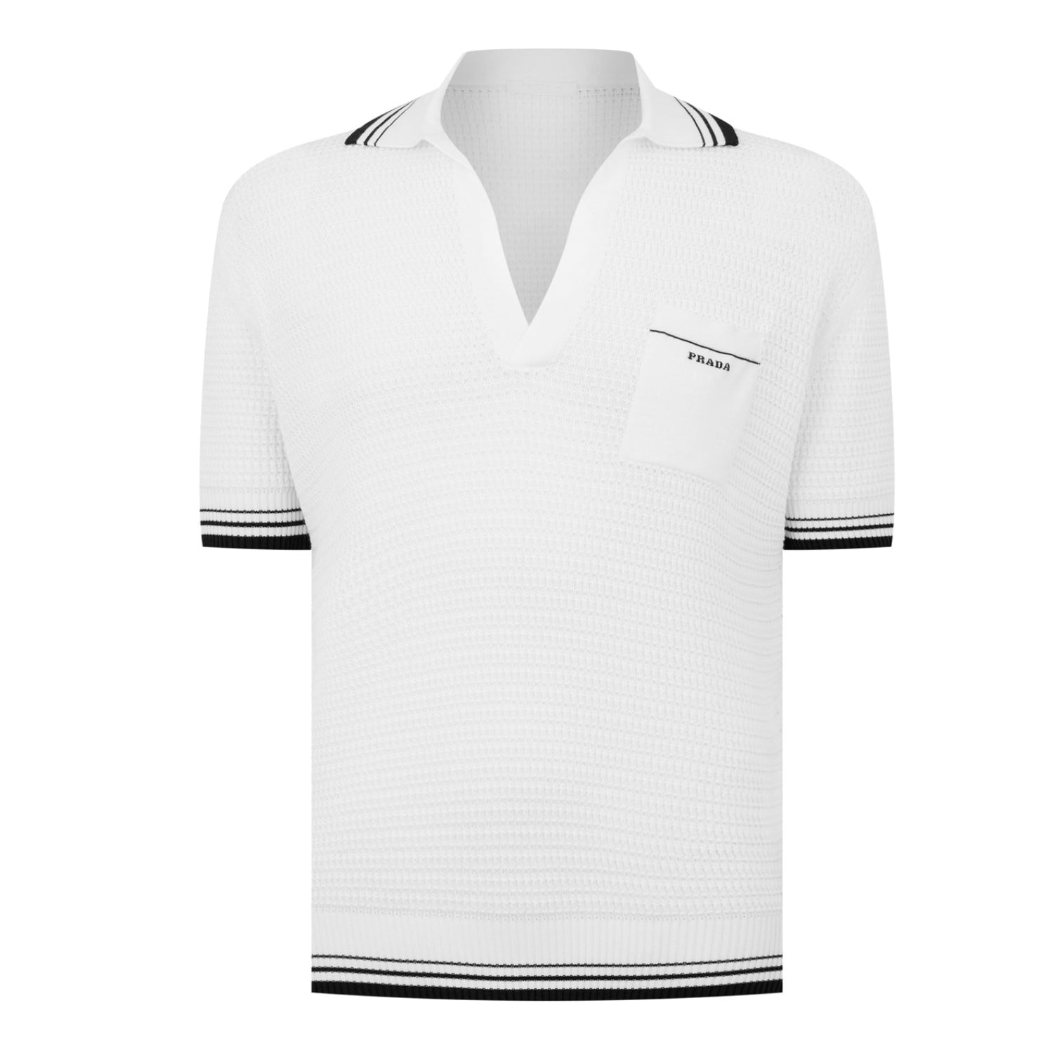 LUXURY HUB PRADA INTARSIA POLO SHIRT