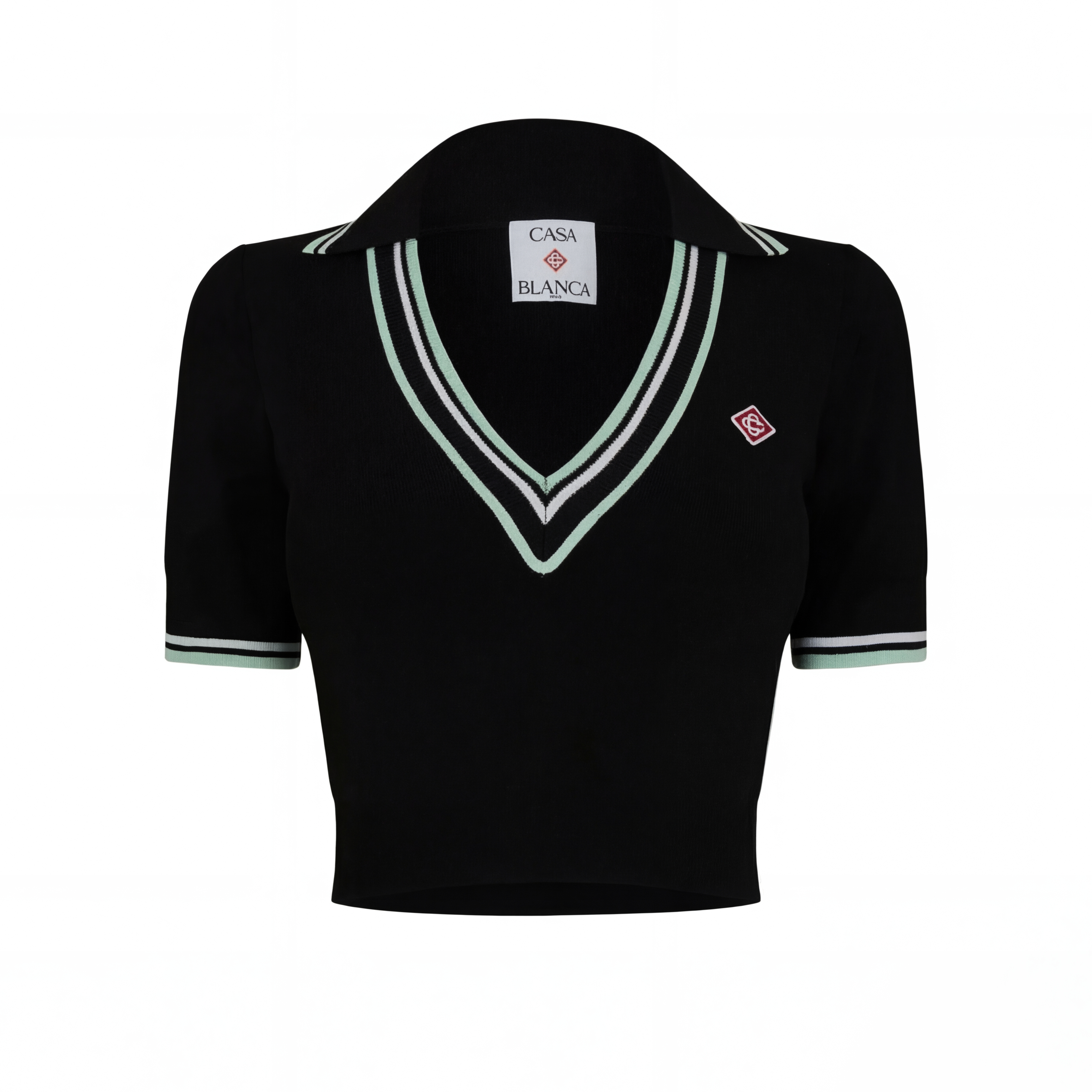 LUXURY HUB CASABLANCA WOMEN'S SHORT SLEEVE POLO SHIRT