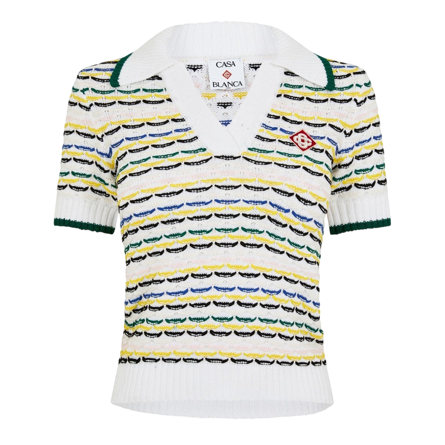 LUXURY HUB CASABLANCA WOMEN'S MULTI SHORT SLEEVE TAILORED FIT POLO SHIRT