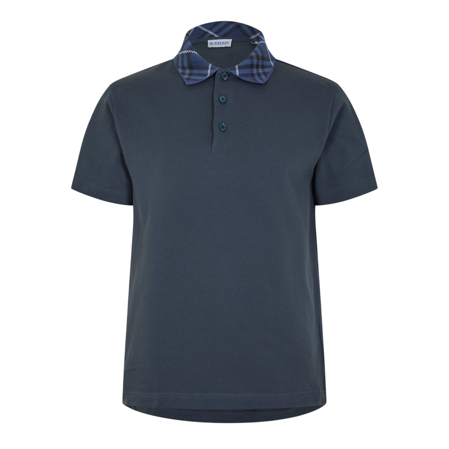 LUXURY HUB BURBERRY MEN'S CHECK SHORT SLEEVE POLO SHIRT