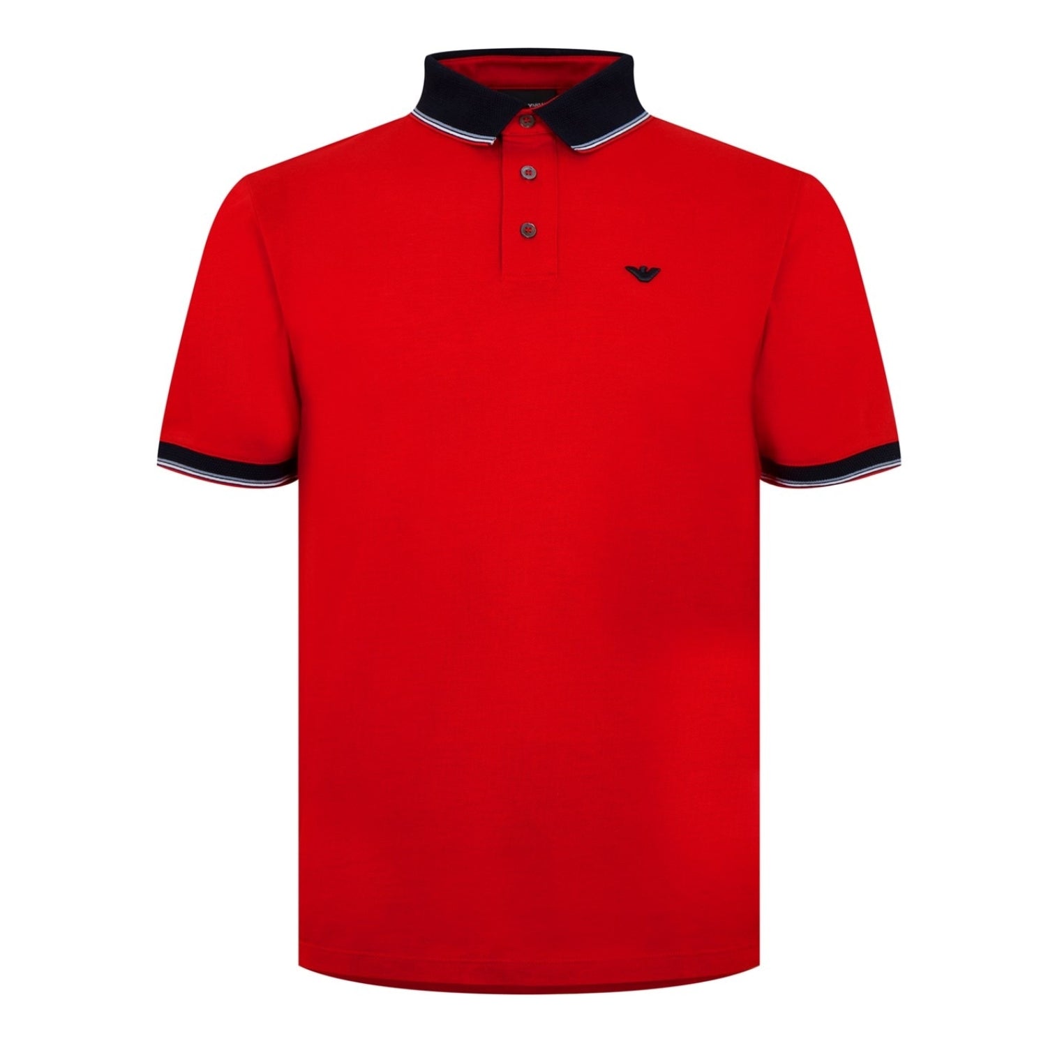 LUXURY HUB EMPORIO ARMANI DARK COLLAR POLO SHIRT