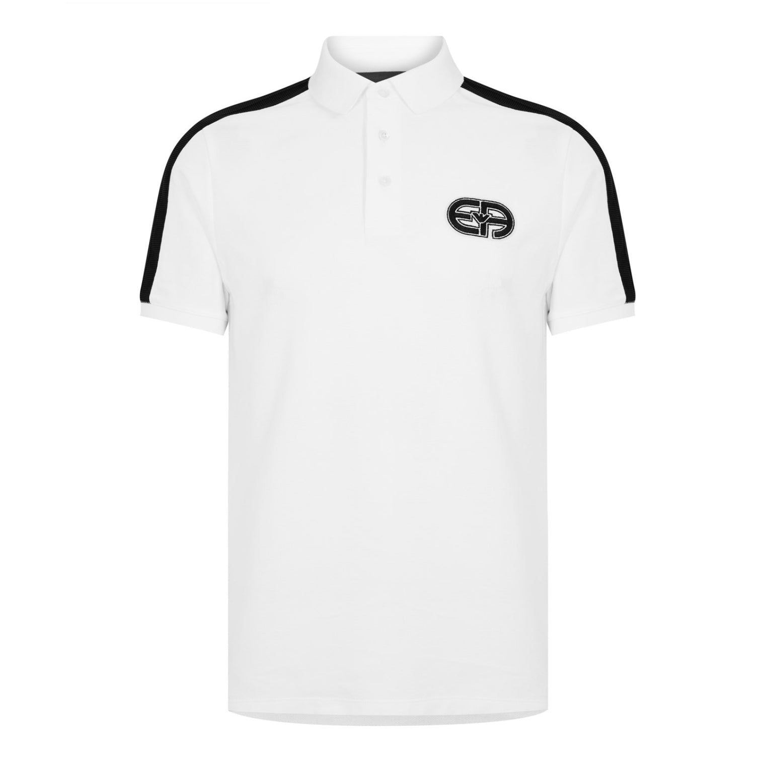 LUXURY HUB EMPORIO ARMANI TAPE SHORT SLEEVE POLO SHIRT