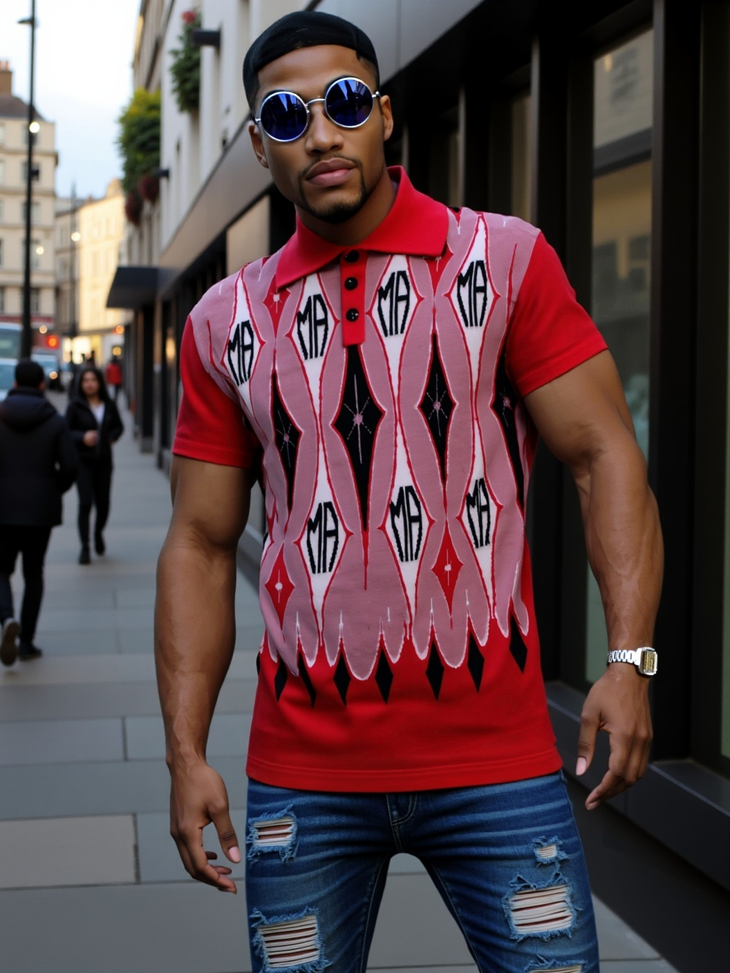 LUXURY HUB AMIRI JACQUARD POLO SHIRT