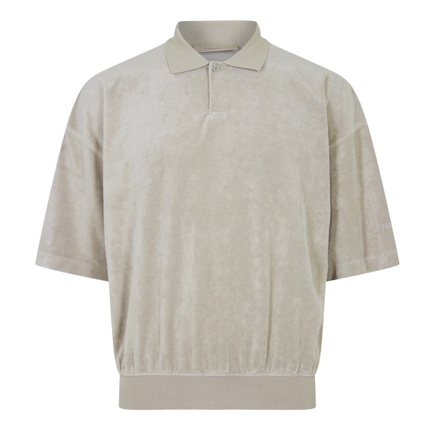 LUXURY HUB FEAR OF GOD ESSENTIALS VELOUR POLO SHIRT