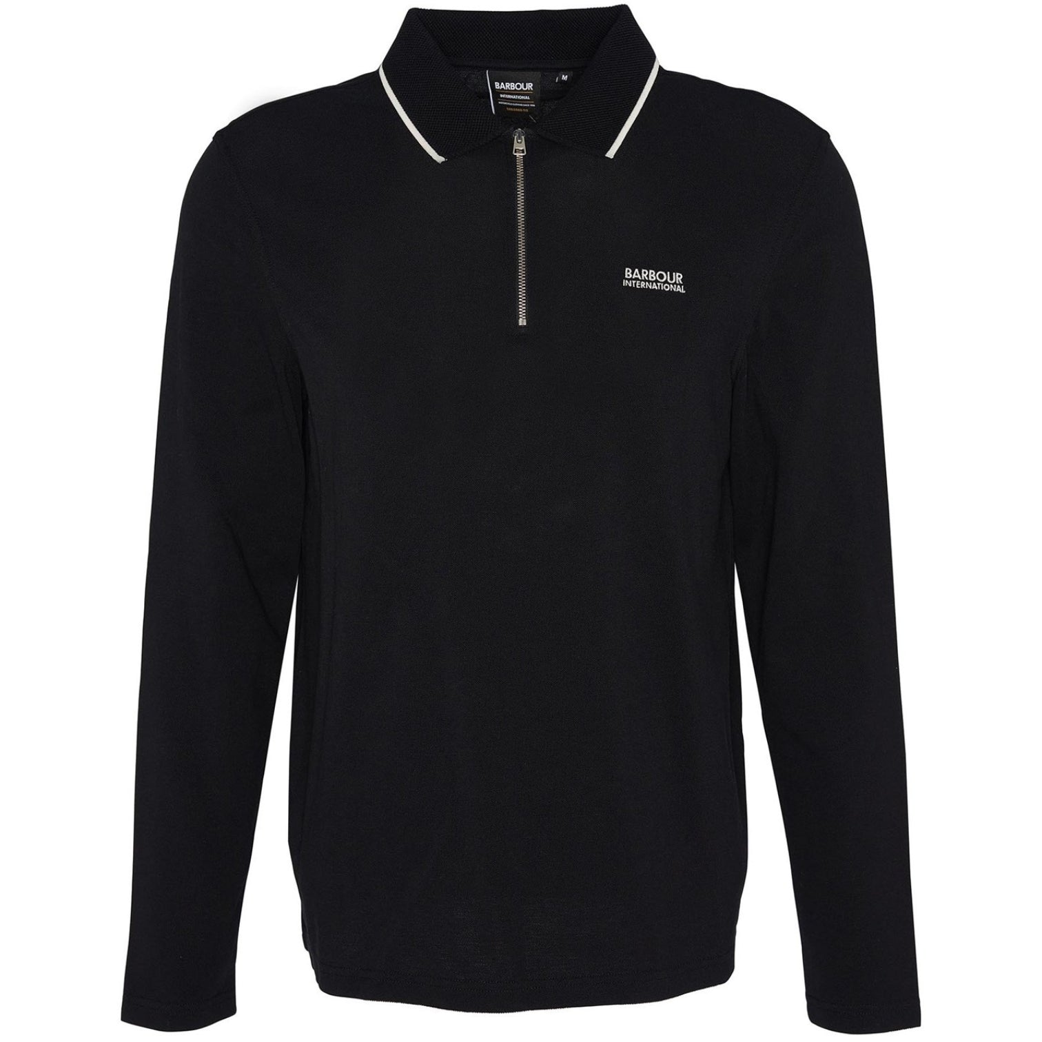 LUXURY HUB BARBOUR INTERNATIONAL HAMPSTEAD LONG SLEEVED POLO SHIRT