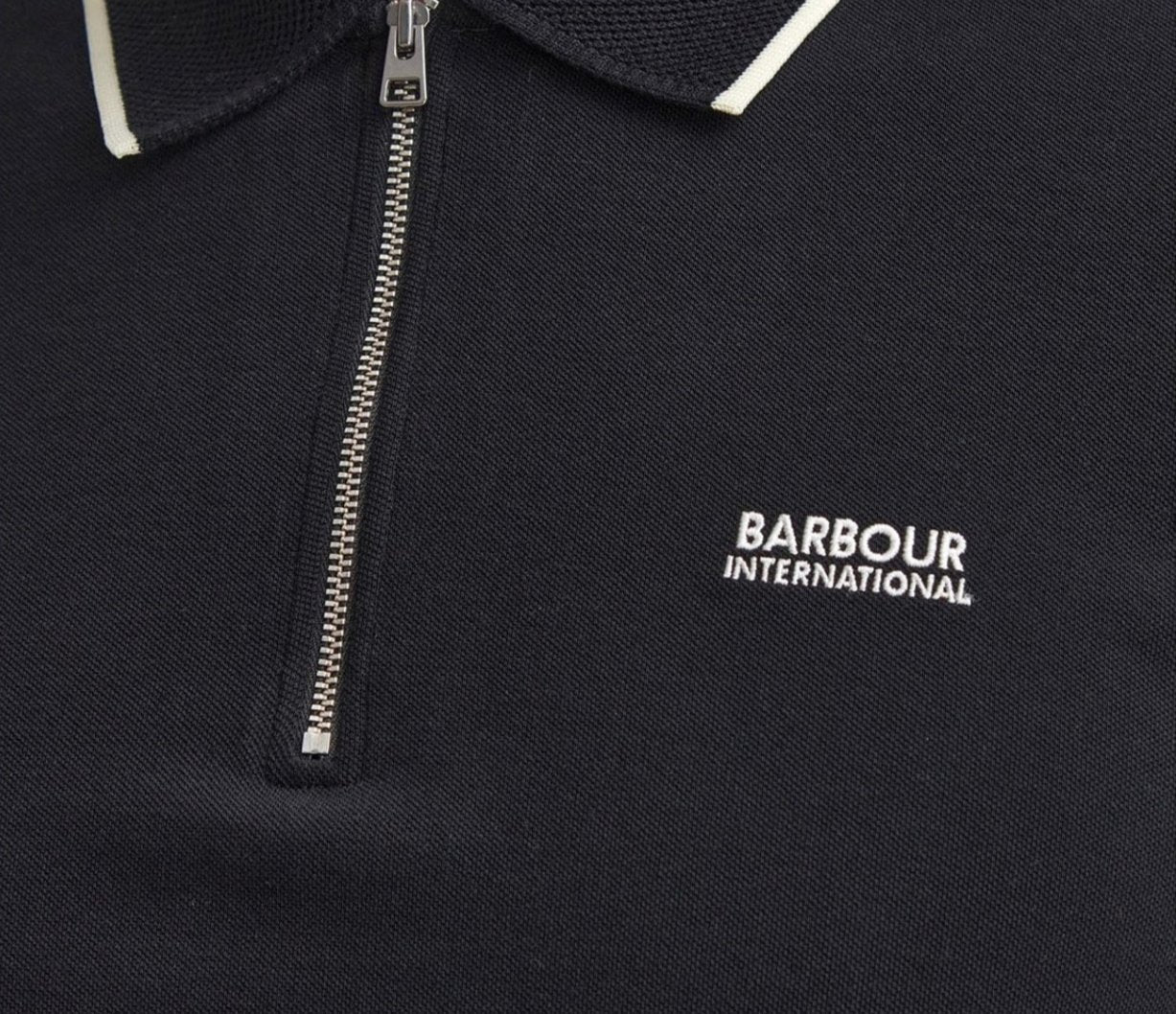 LUXURY HUB BARBOUR INTERNATIONAL HAMPSTEAD LONG SLEEVED POLO SHIRT