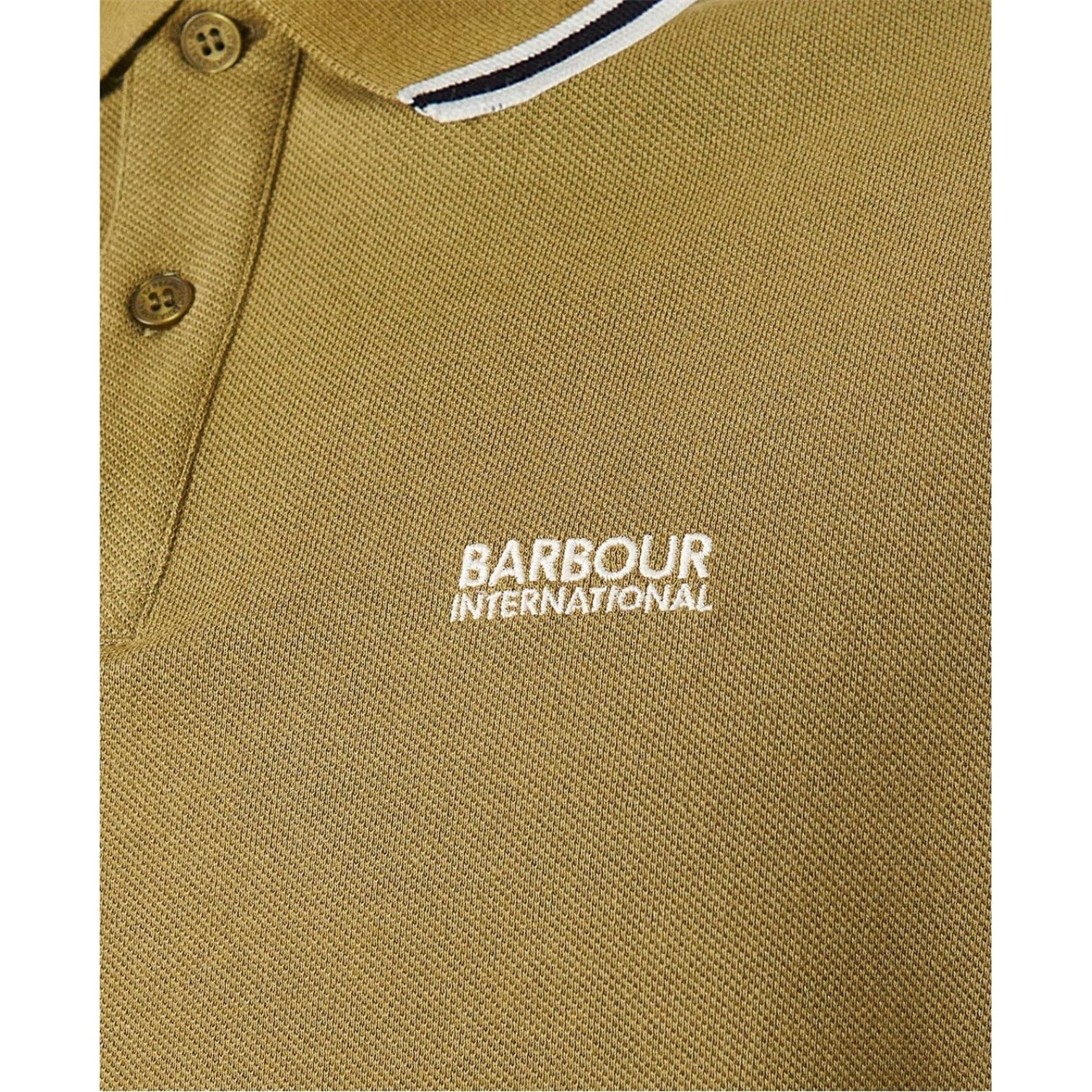 LUXURY HUB BARBOUR INTERNATIONAL RIDER TIPPED POLO SHIRT