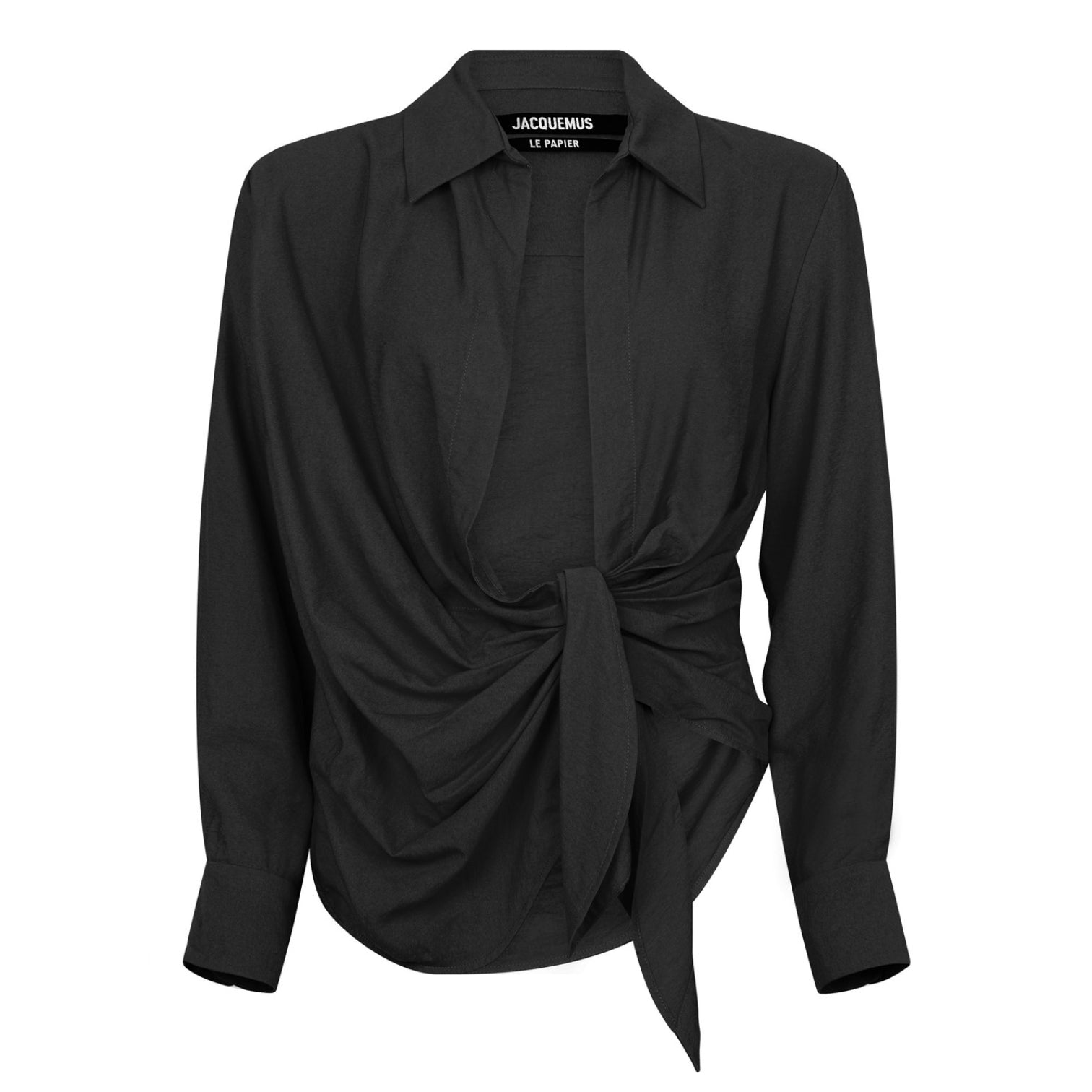 LUXURY HUB JACQUEMUS LA CHEMISE BAHIA KNOTTED SHIRT