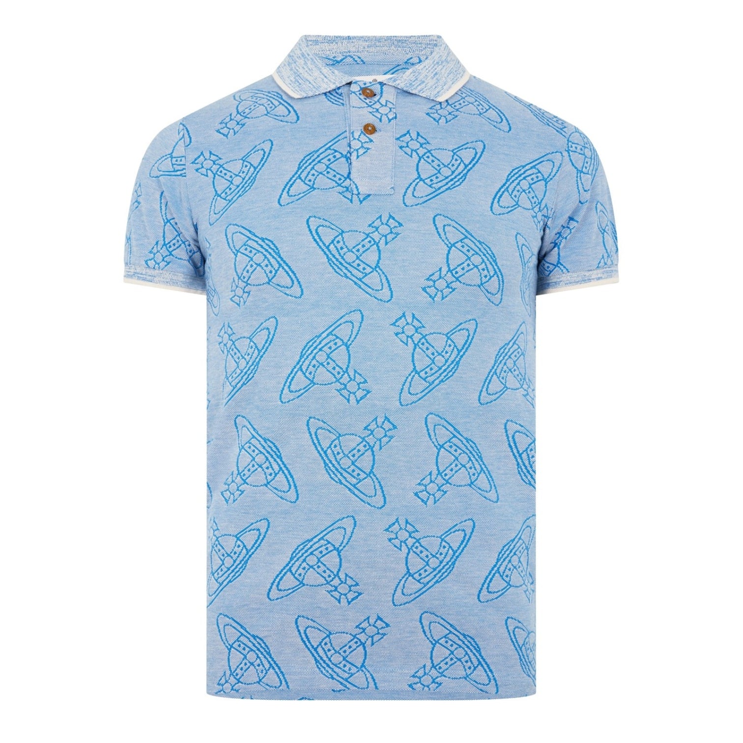 LUXURY HUB VIVIENNE WESTWOOD ALL OVER ORB PRINT POLO SHIRT