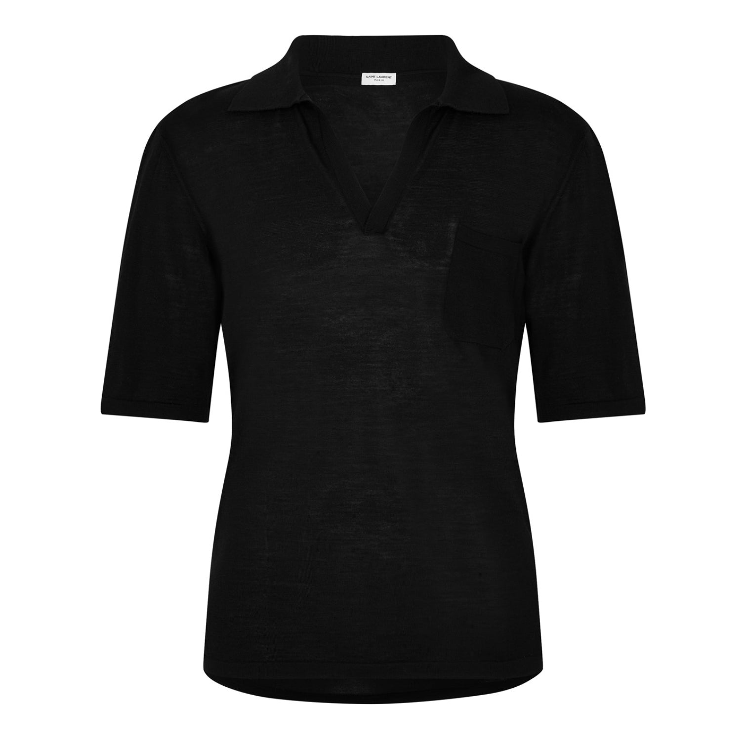 LUXURY HUB SAINT LAURENT SEMI SHEER POLO SHIRT