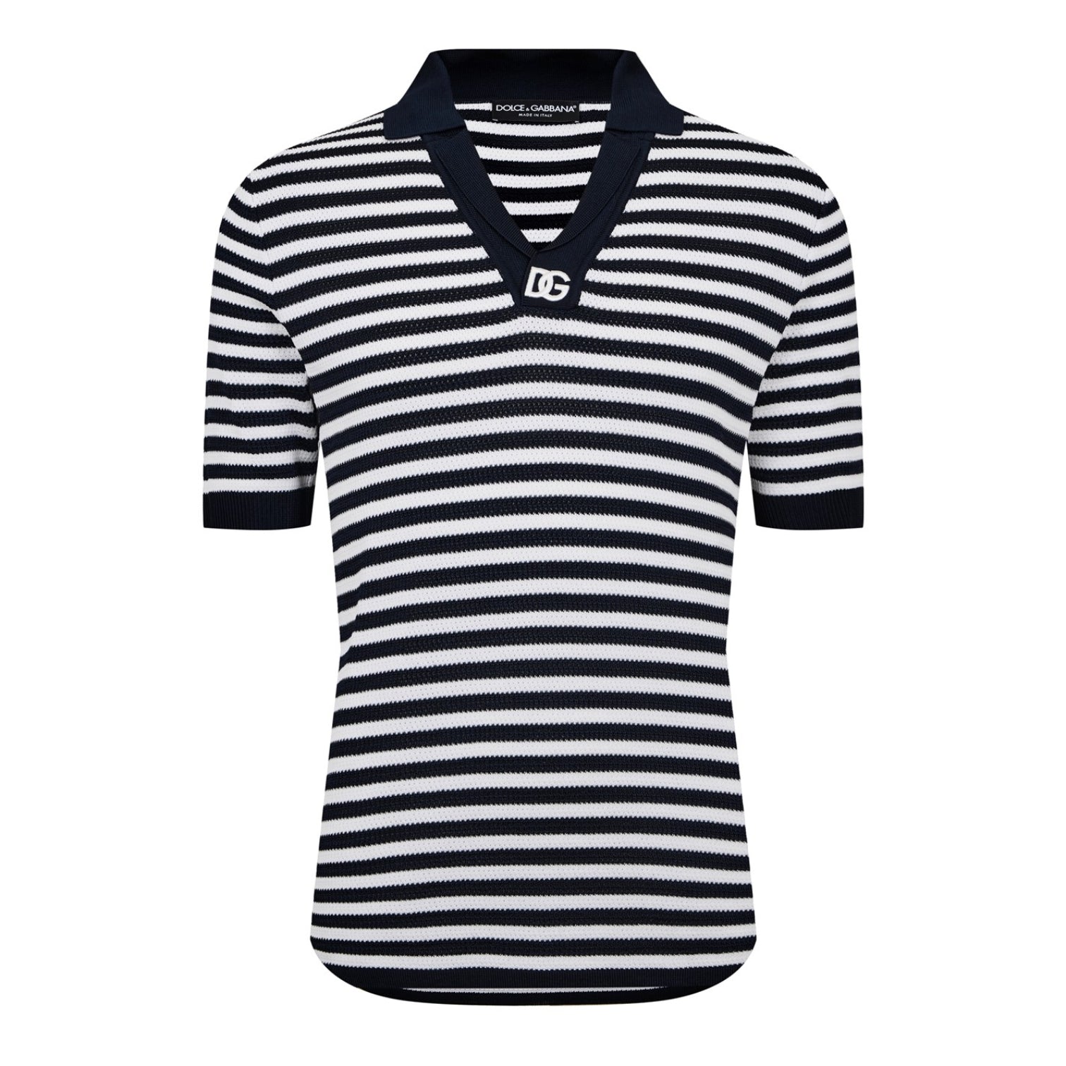 LUXURY HUB DOLCE AND GABBANA DG V NECK POLO