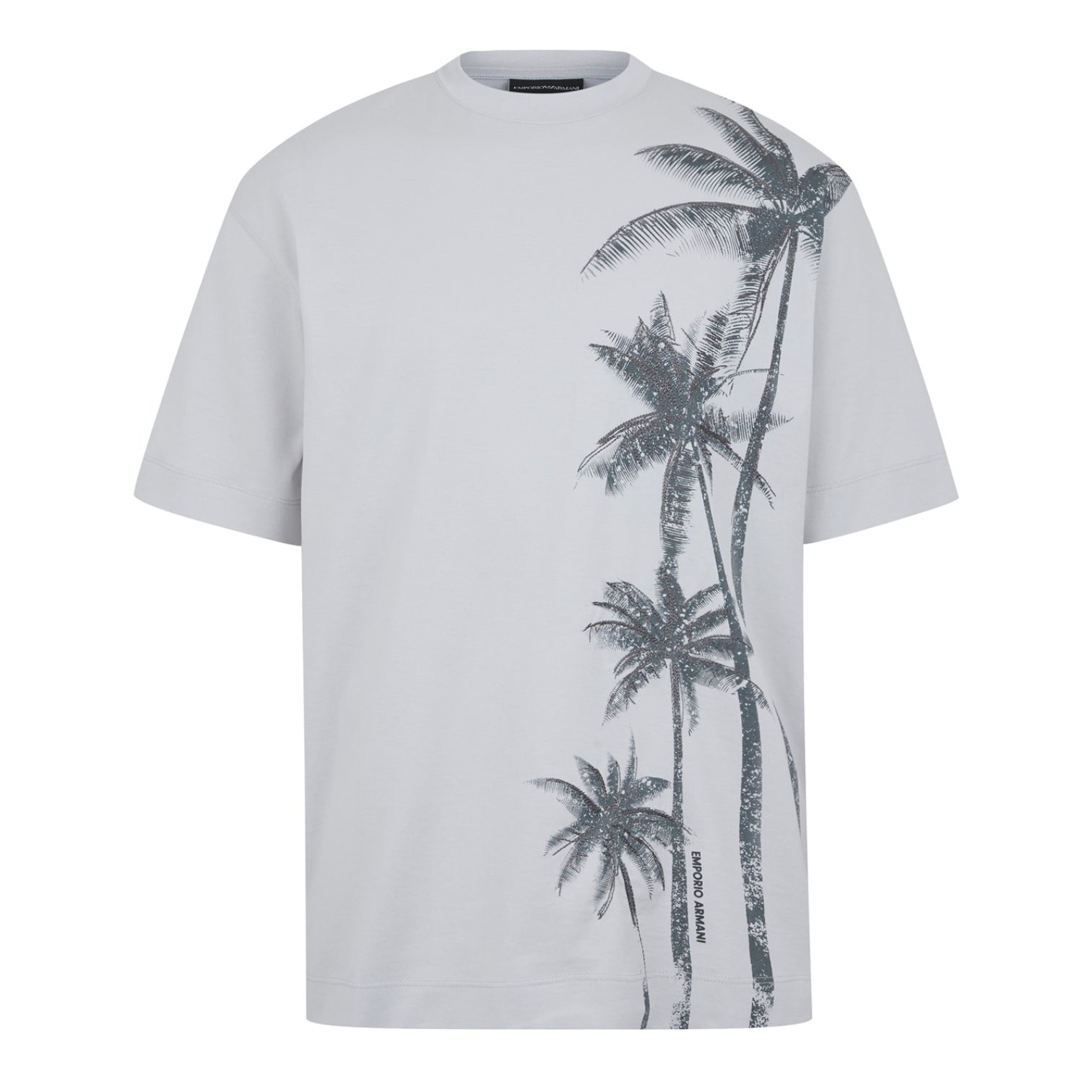 LUXURY HUB EMPORIO ARMANI PALM TREE EMBELLISHED TEE