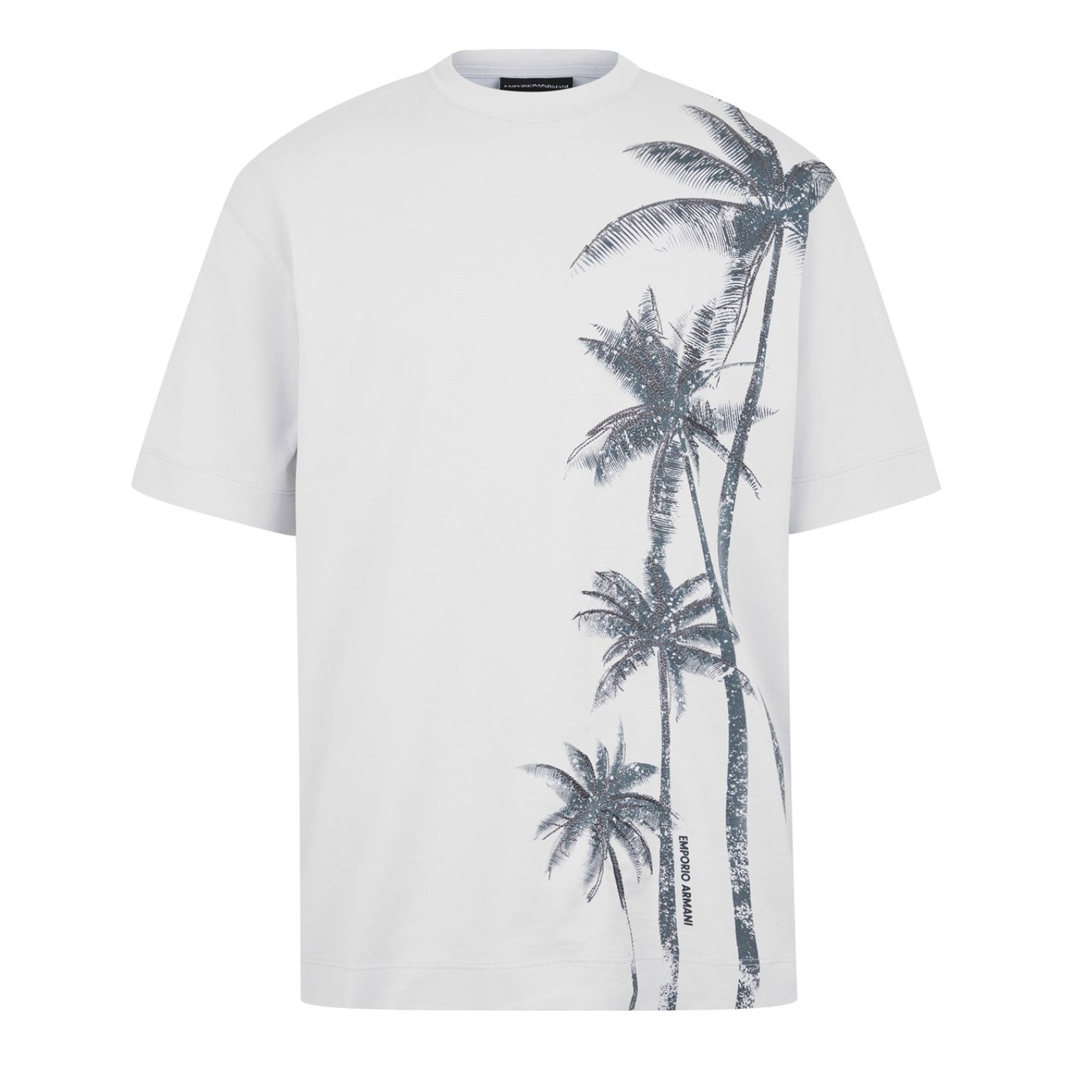 LUXURY HUB EMPORIO ARMANI PALM TREE EMBELLISHED TEE