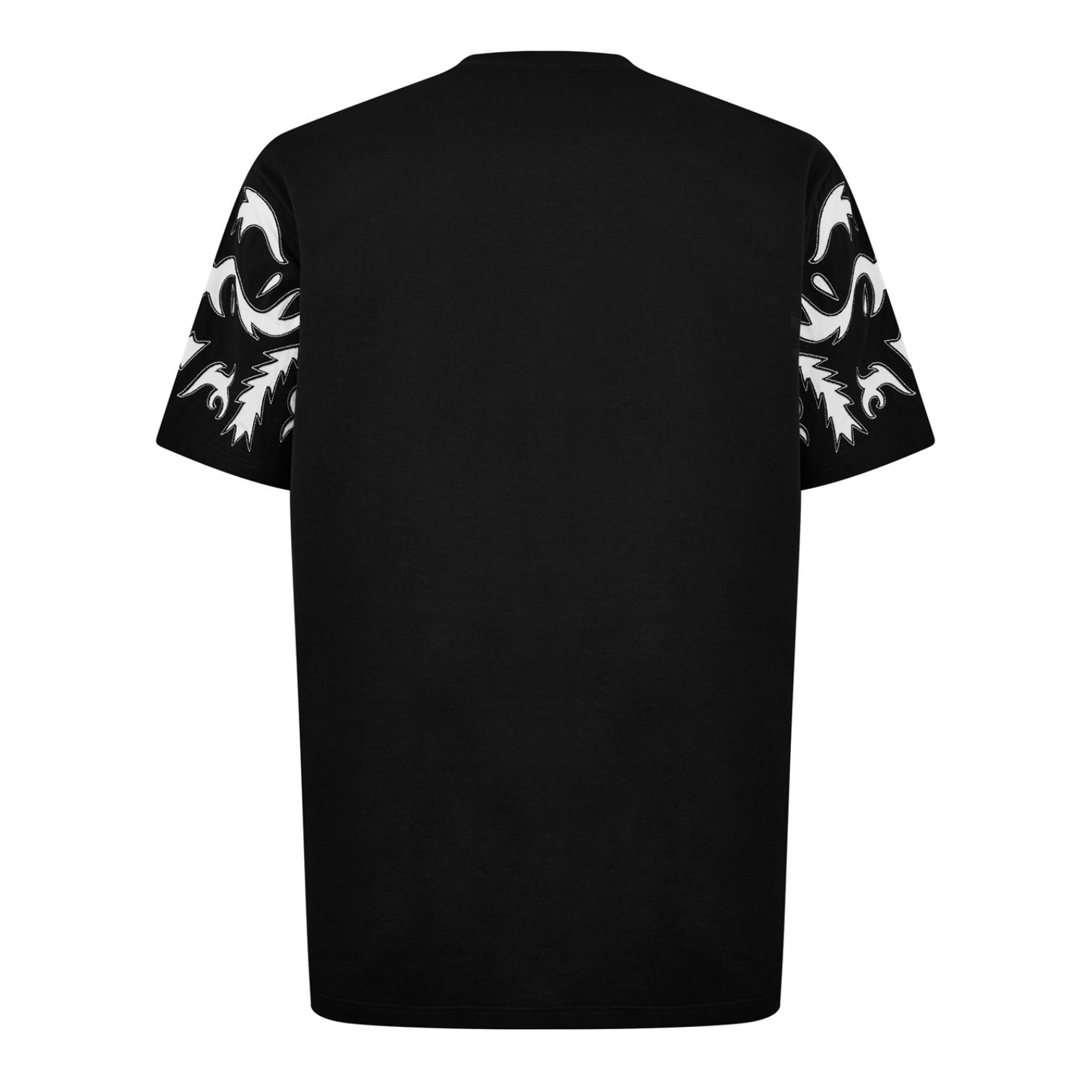 LUXURY HUB BALMAIN OVERSIZED TEE WITH LASER CUT BAROQUE PRINT