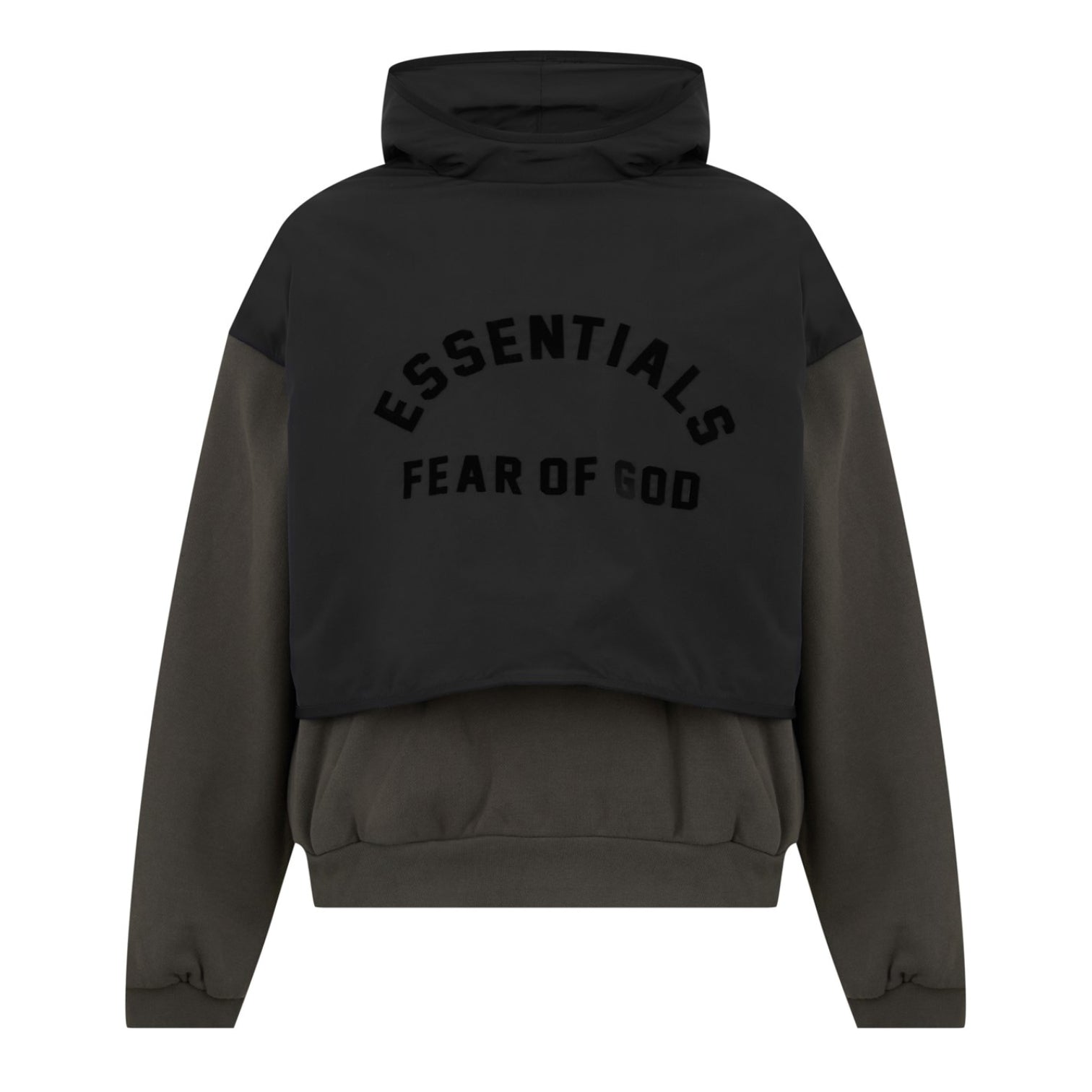 LUXURY HUB FEAR OF GOD ESSENTIALS FGE NYLON HOODED SWEATSHIRT