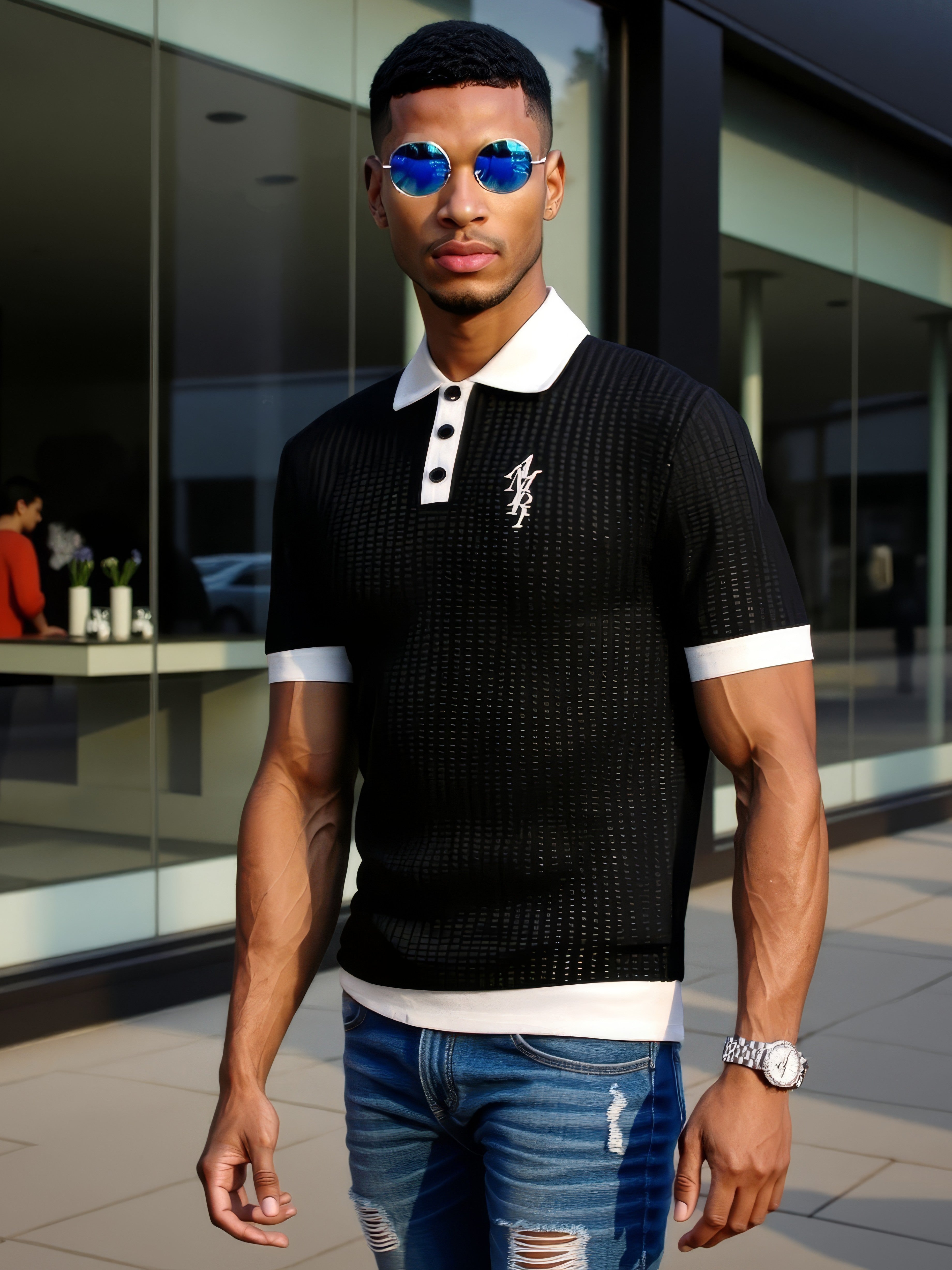 LUXURY HUB AMIRI KNIT POLO