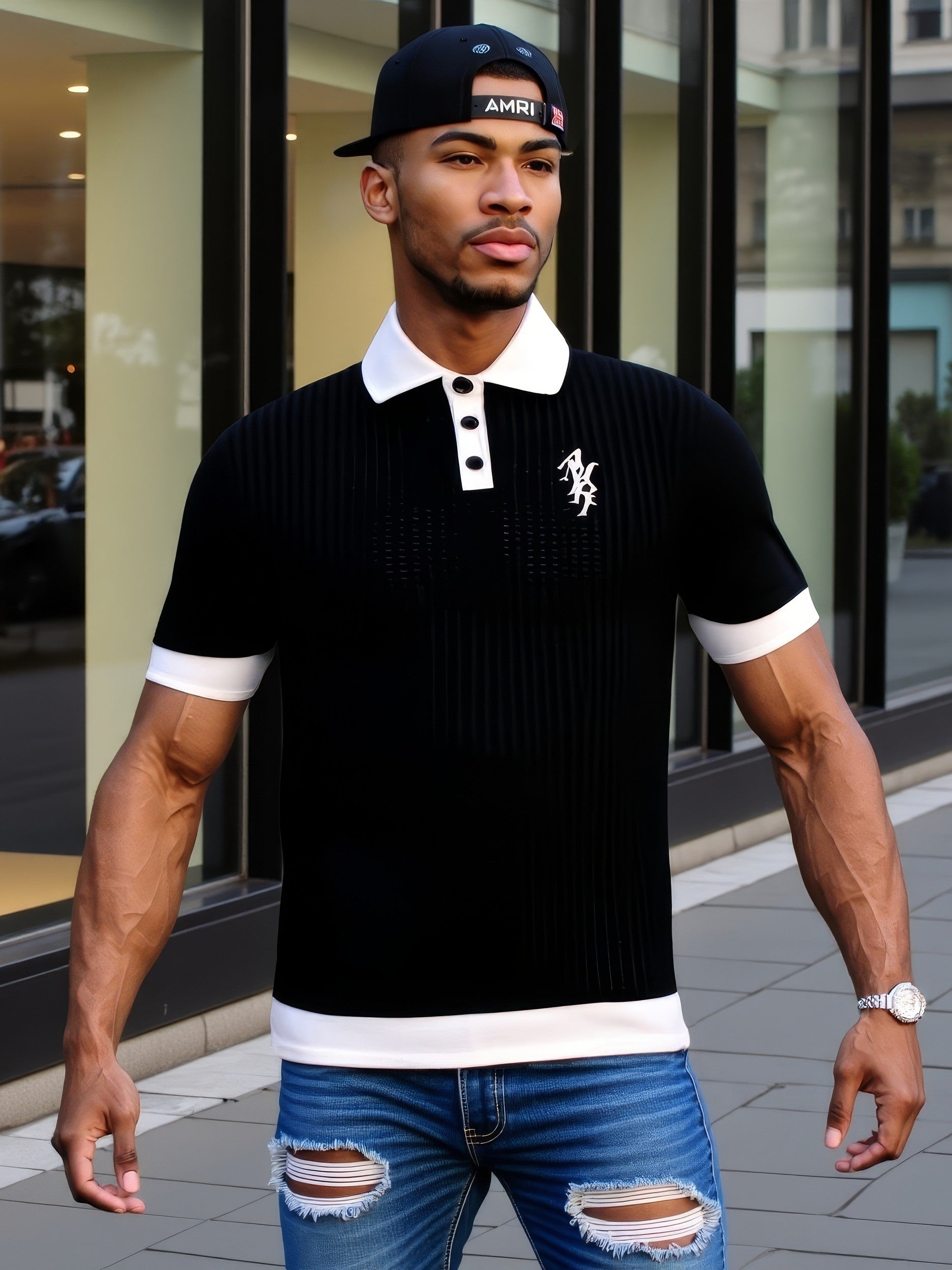 LUXURY HUB AMIRI KNIT POLO