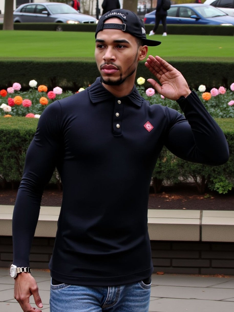 LUXURY HUB CASABLANCA BOUCLE POLO SHIRT