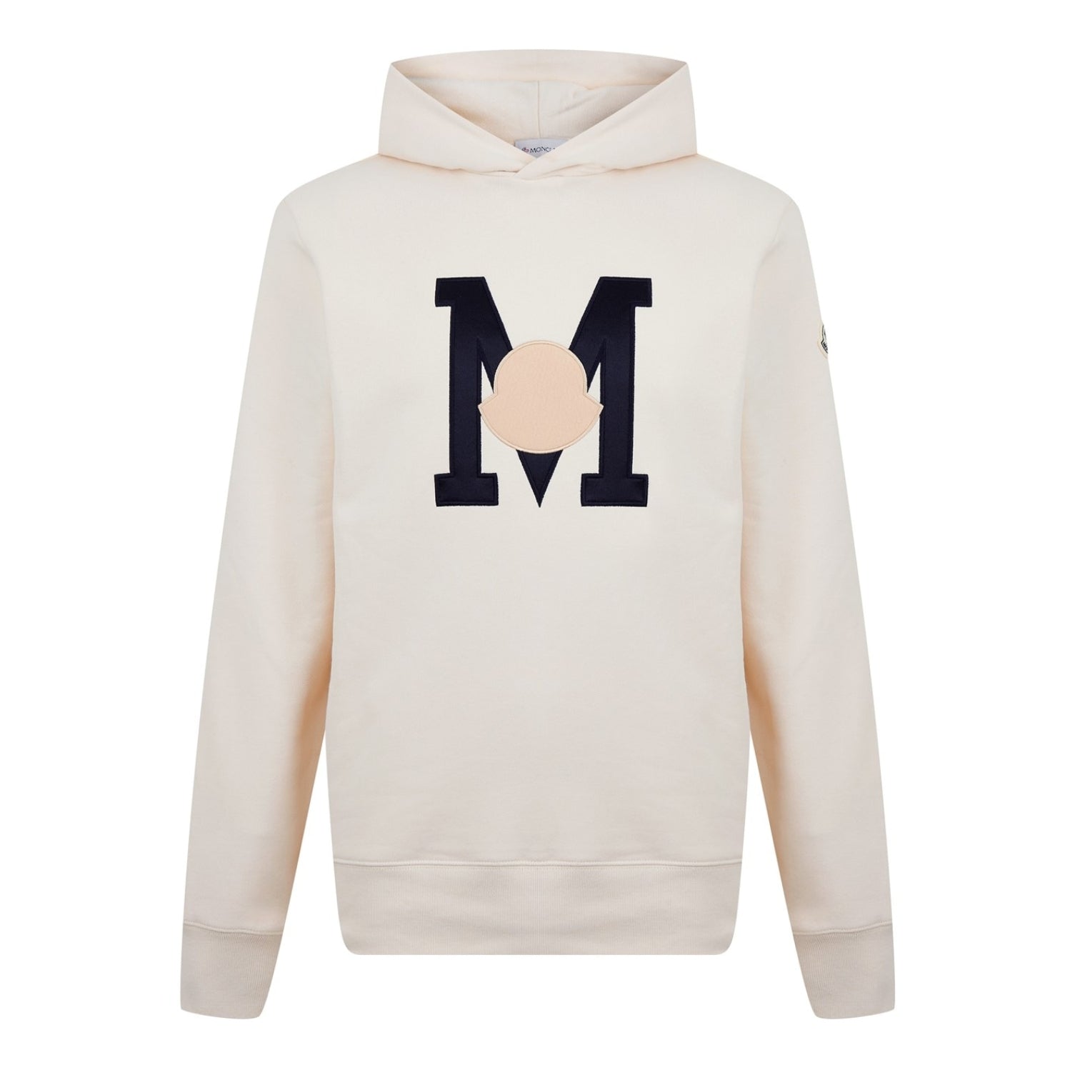 LUXURY HUB MONCLER LOGO PATCH COTTON HOODIE