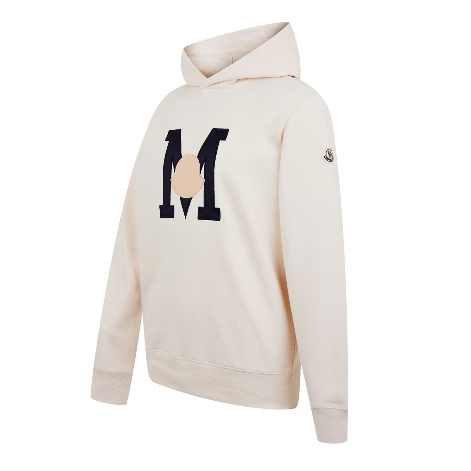 LUXURY HUB MONCLER LOGO PATCH COTTON HOODIE