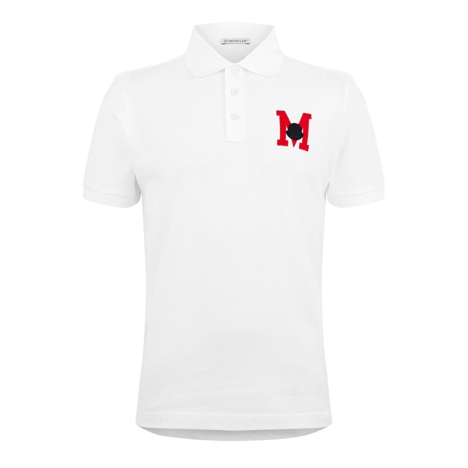 LUXURY HUB MONCLER EMBROIDERED MONOGRAM POLO SHIRT