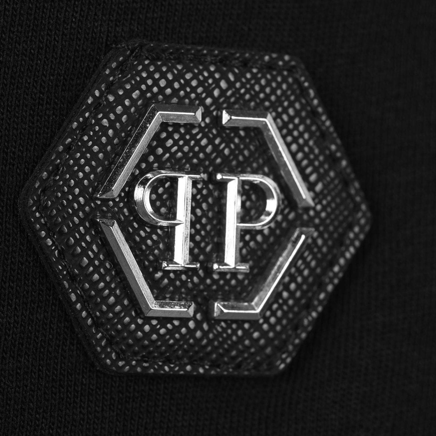 LUXURY HUB PHILIPP PLEIN TAPE LOGO LONG SLEEVE T SHIRT