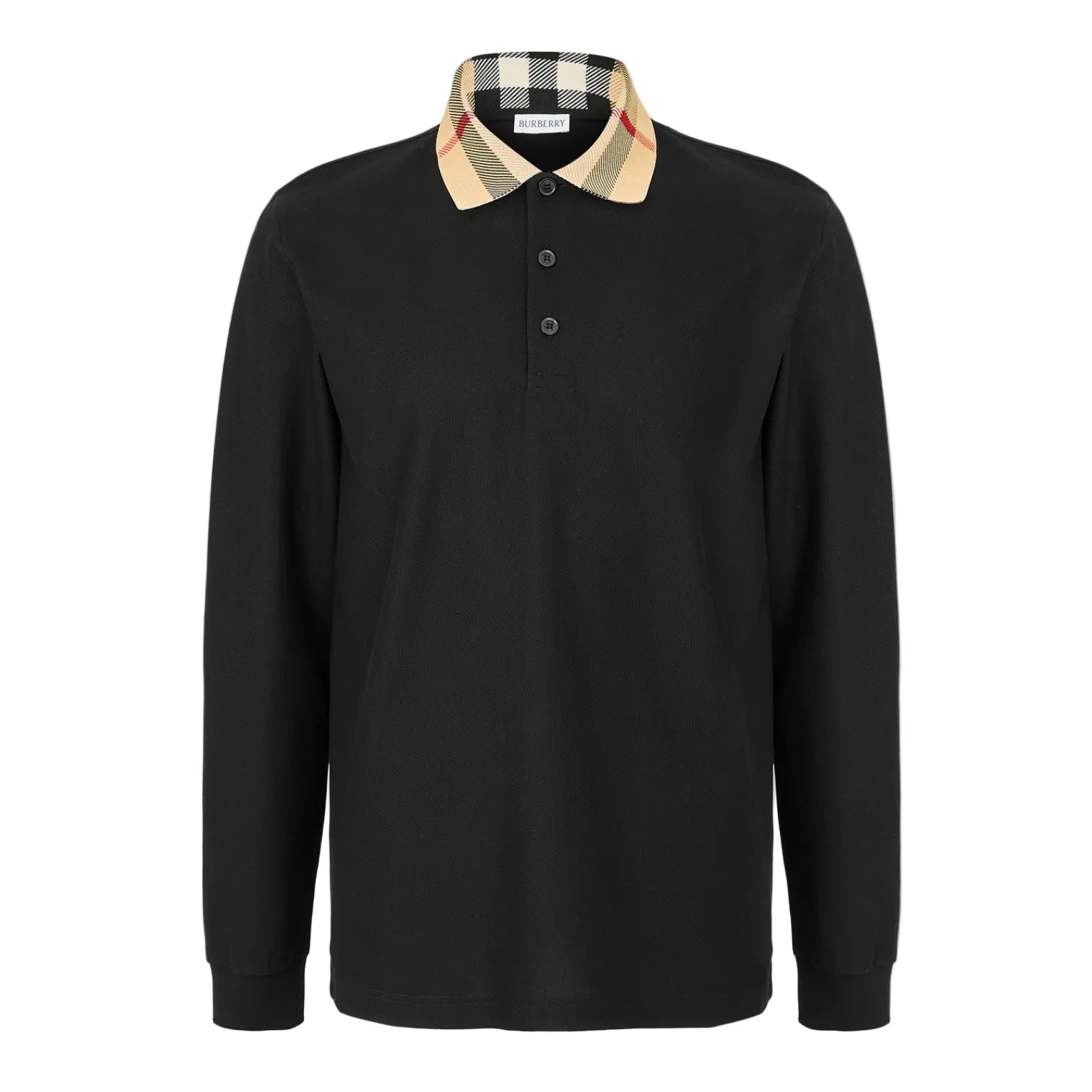 LUXURY HUB BURBERRY MEN'S LONG SLEEVE POLO SHIRT