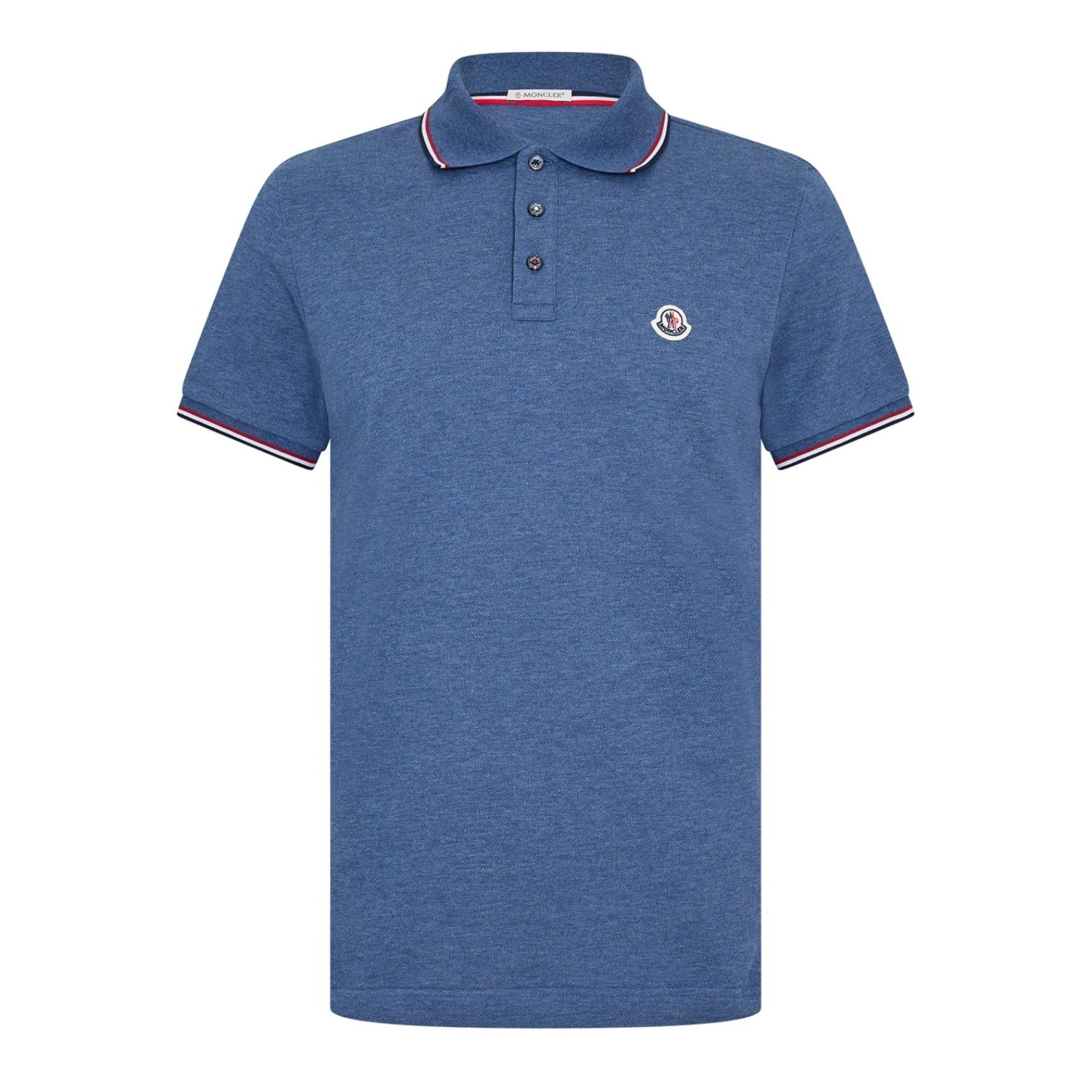 LUXURY HUB MONCLER MEN'S LOGO COTTON MAGLIA POLO SHIRT