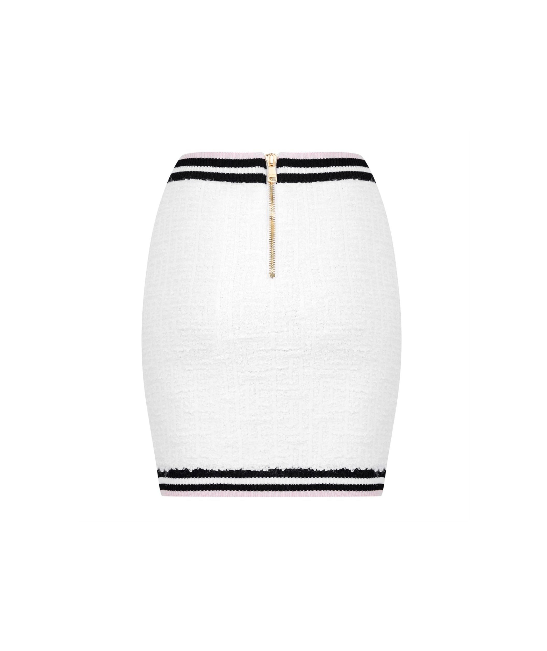 LUXURY HUB BALMAIN BUTTONED MINI SKIRT