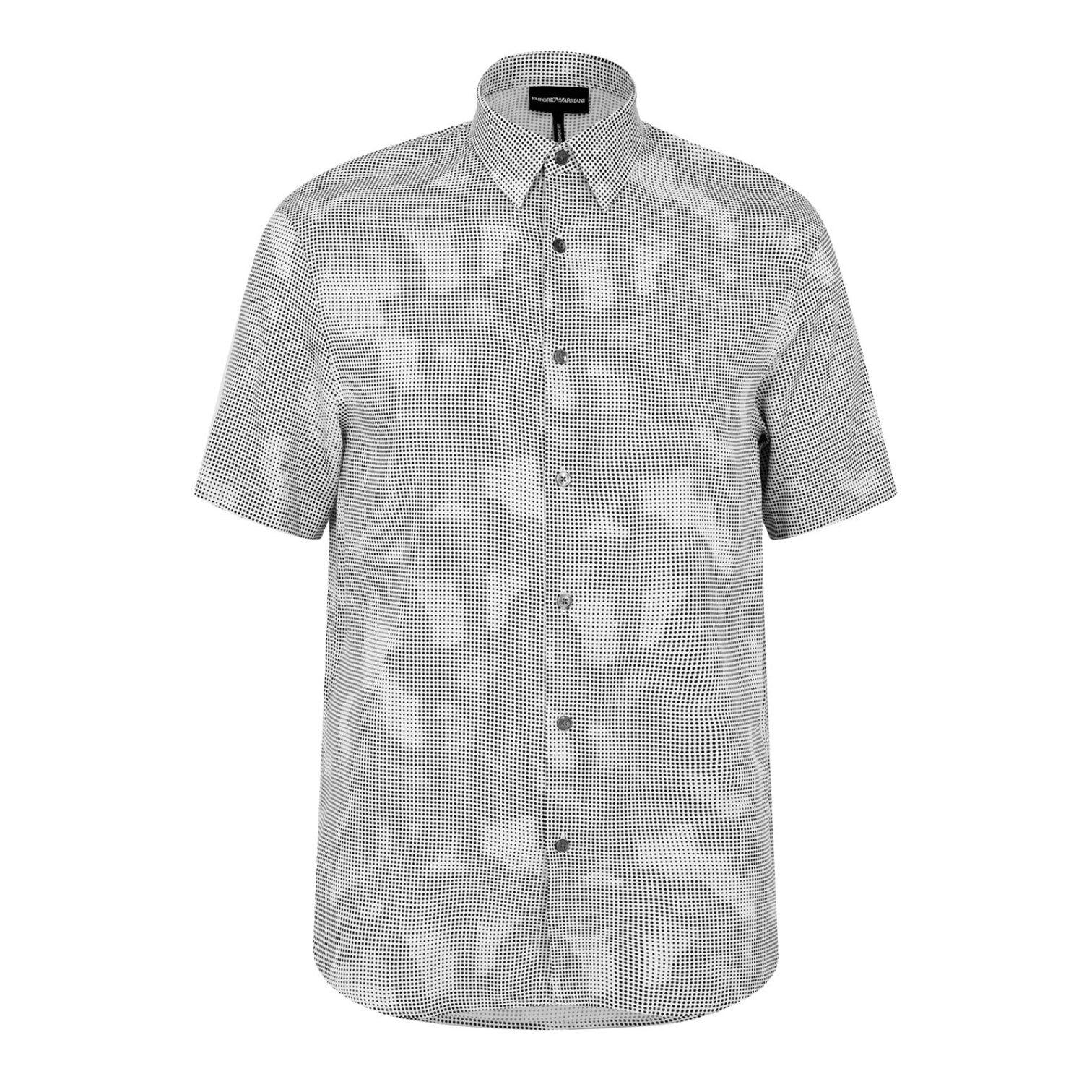 LUXURY HUB EMPORIO ARMANI SHORT SLEEVE AOP LOGO SHIRT