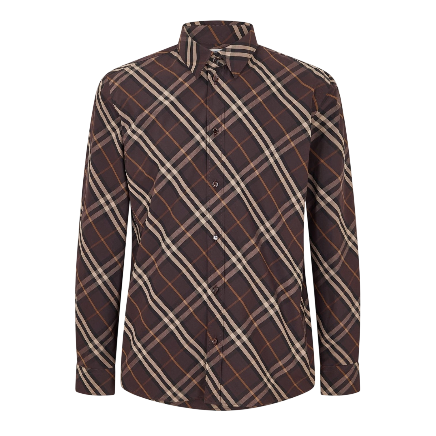 LUXURY HUB BURBERRY MEN'S LONG SLEEVE PATTERNED TAILORED FIT SHIRT