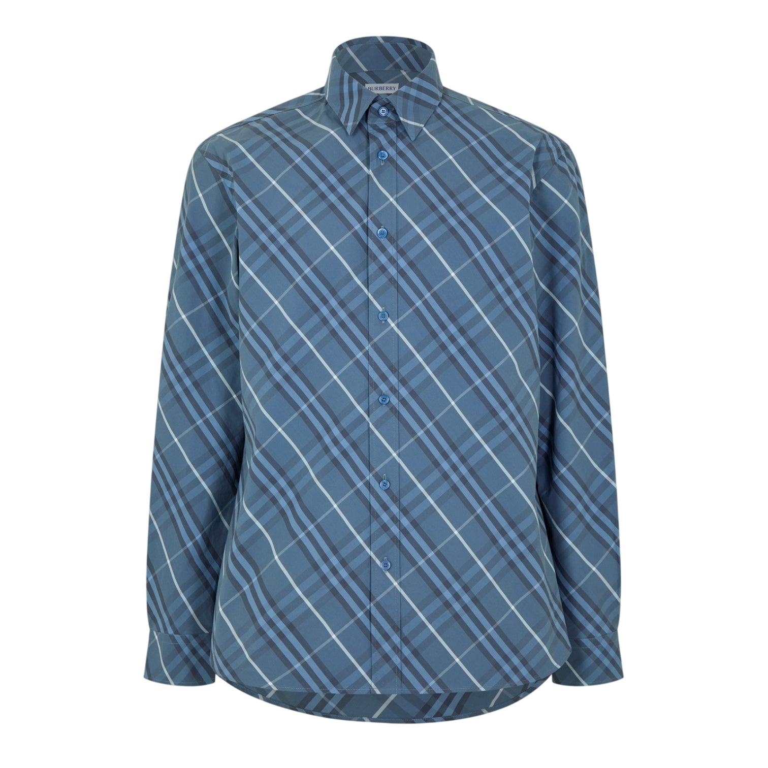 LUXURY HUB BURBERRY MEN'S CHECK LONG SLEEVE TAILORED FIT SHIRT