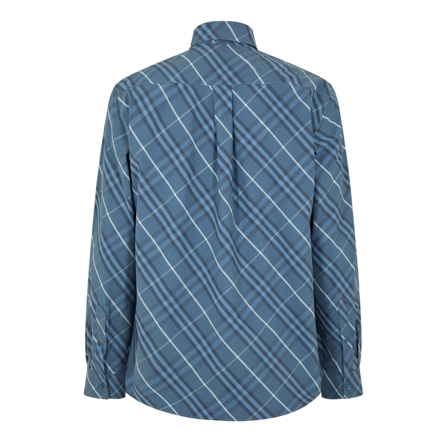 LUXURY HUB BURBERRY MEN'S CHECK LONG SLEEVE TAILORED FIT SHIRT