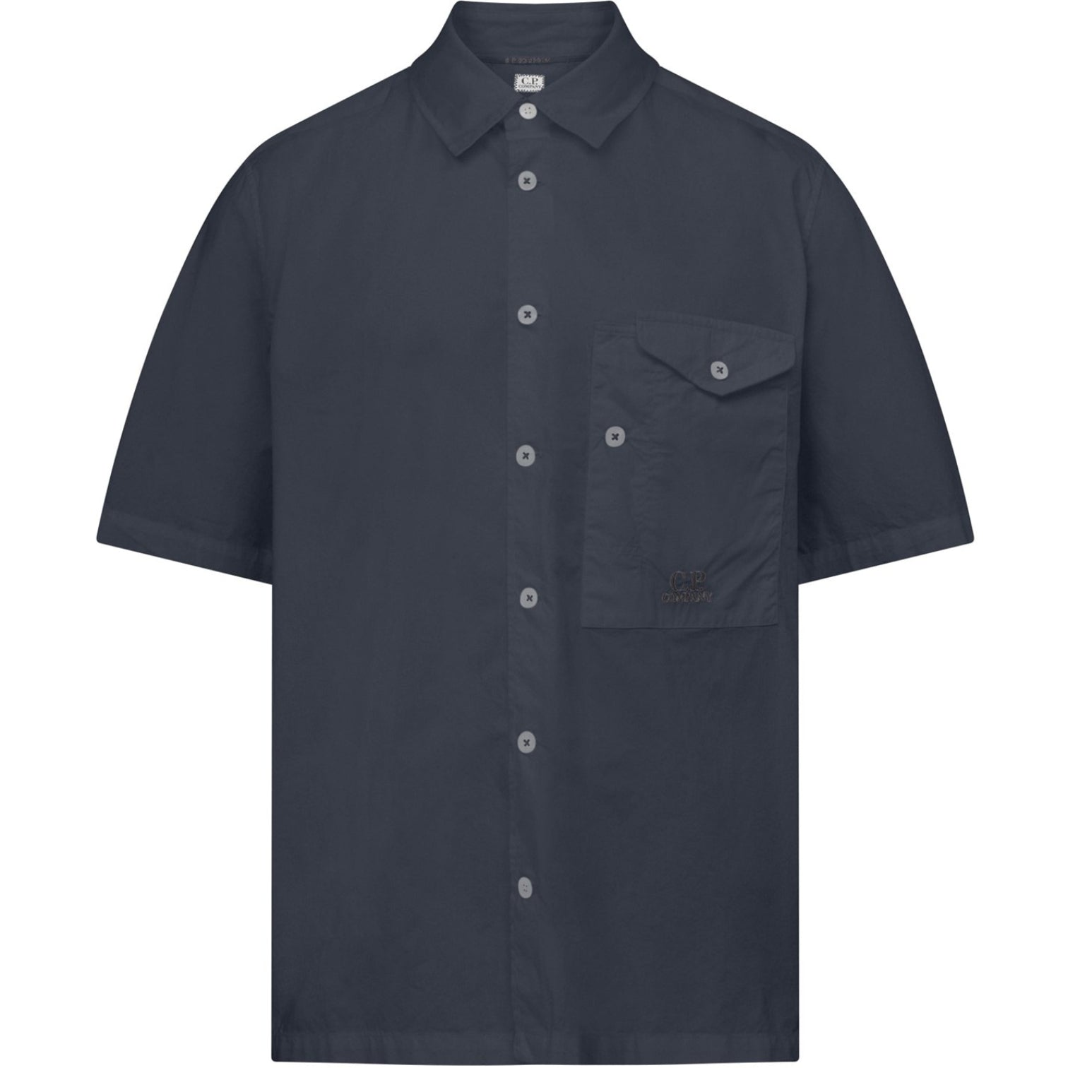 LUXURY HUB CP COMPANY SHORT SLEEVE POPLIN SHIRT