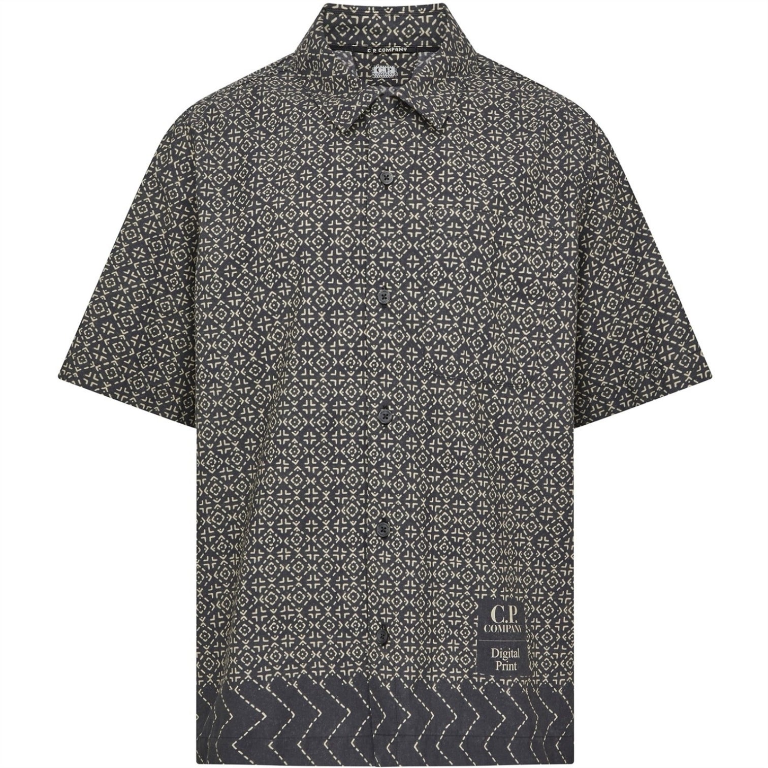 LUXURY HUB CP COMPANY POPELINE BAJA PRINT SHIRT