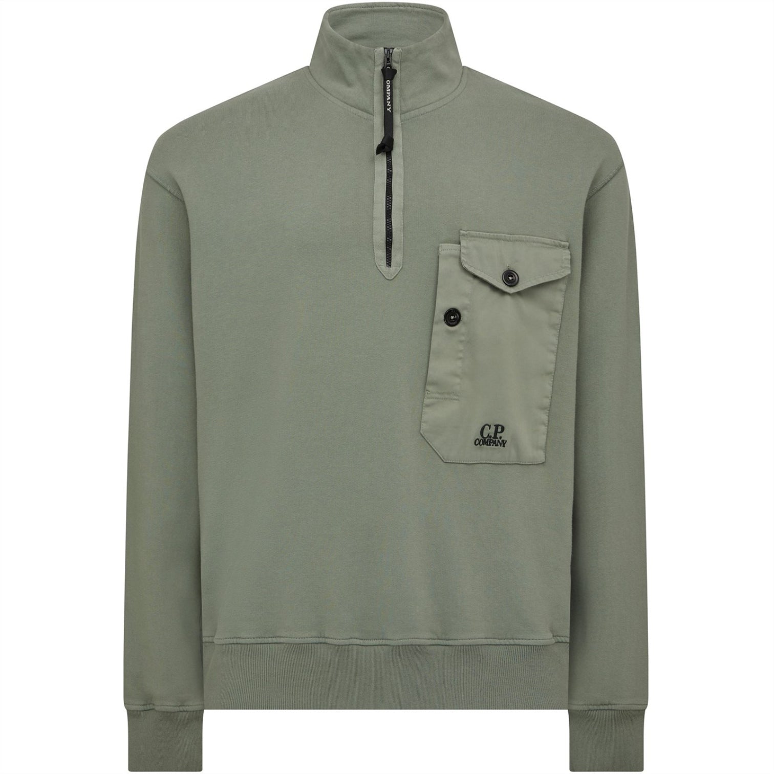 LUXURY HUB CP COMPANY QUARTER ZIP FLEECE SWEATSHIRT