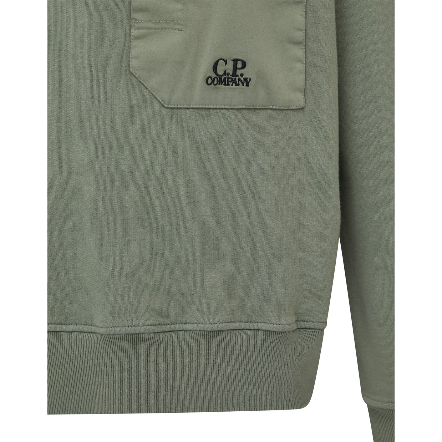 LUXURY HUB CP COMPANY QUARTER ZIP FLEECE SWEATSHIRT