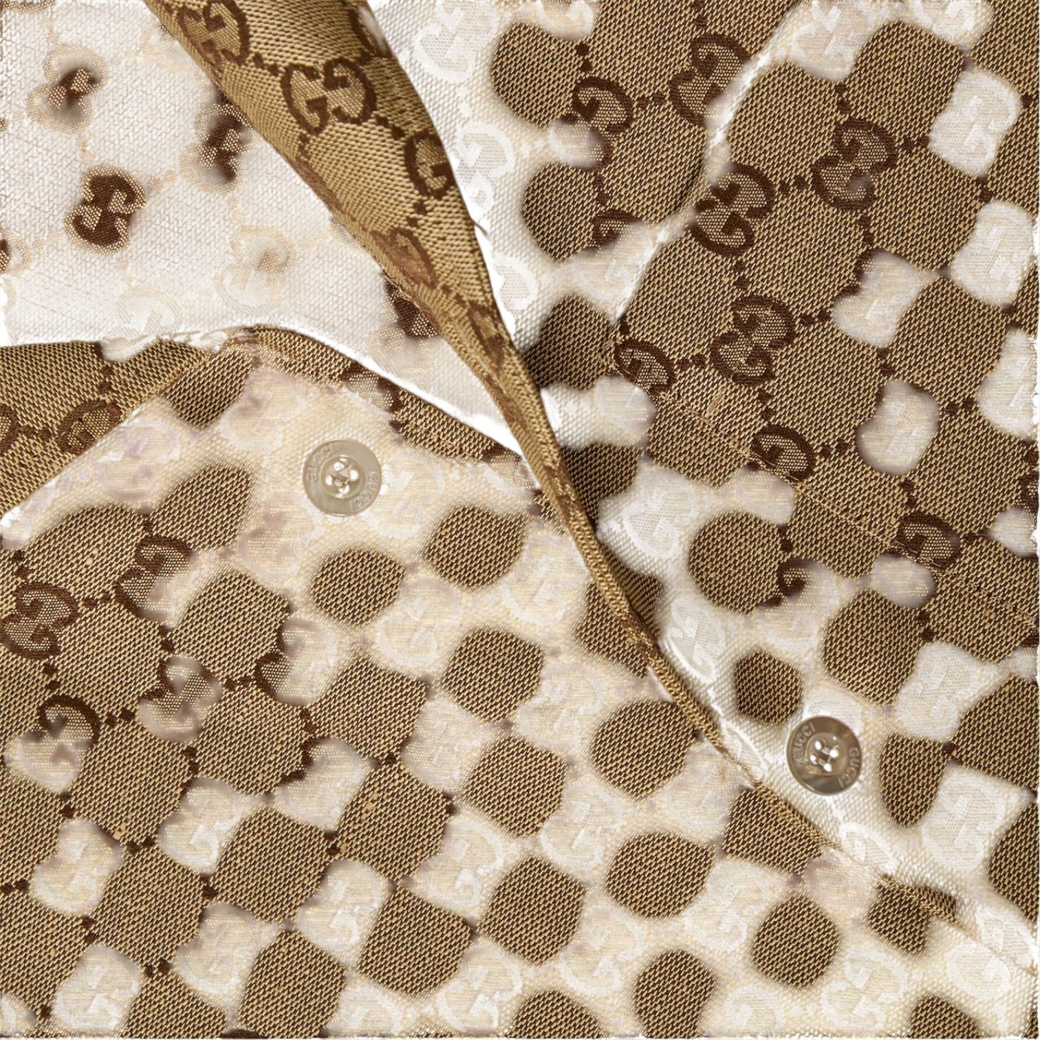 LUXURY HUB GUCCI GUCCI LINEN GG SHIRT