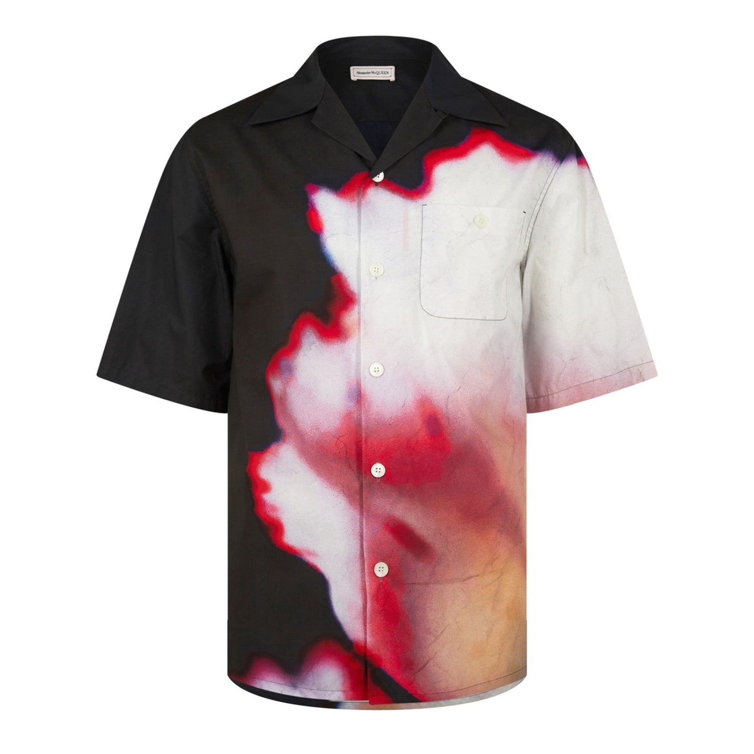 LUXURY HUB ALEXANDER MCQUEEN SOLARISED FLOWER HAWAIIAN SHIRT