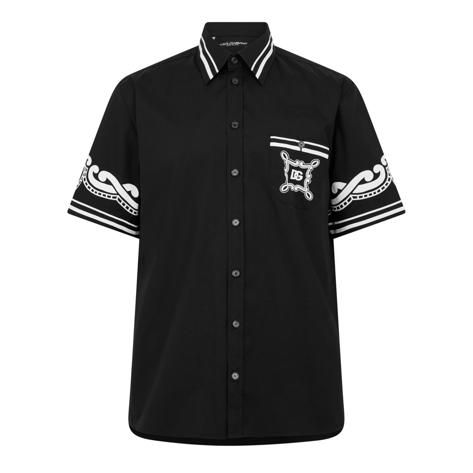 LUXURY HUB DOLCE AND GABBANA BANDANA SHORT SLEEVE SHIRT