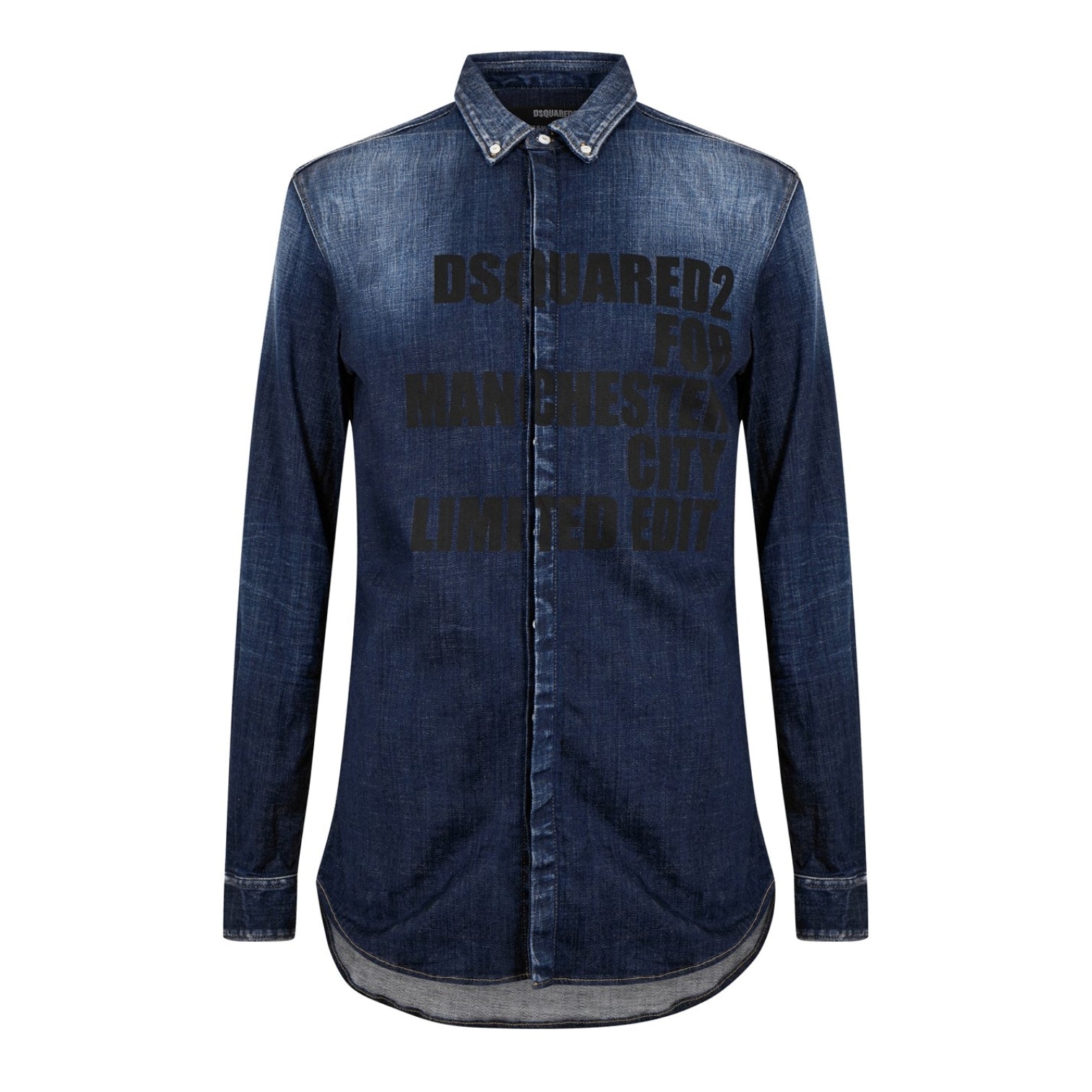 LUXURY HUB DSQUARED2 X MANCHESTER CITY DENIM SHIRT