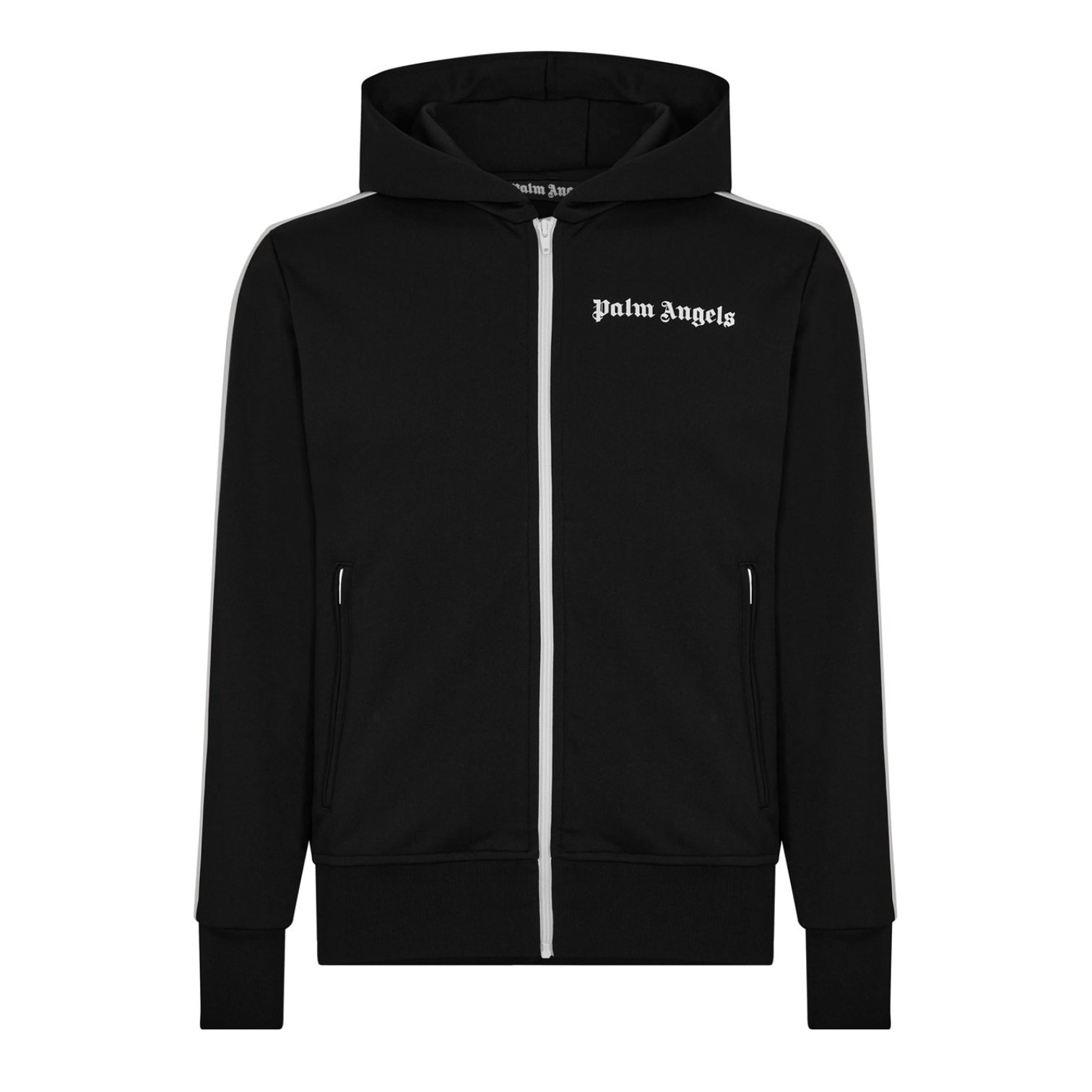 LUXURY HUB PALM ANGELS SIDE STRIPE LOGO HOODIE