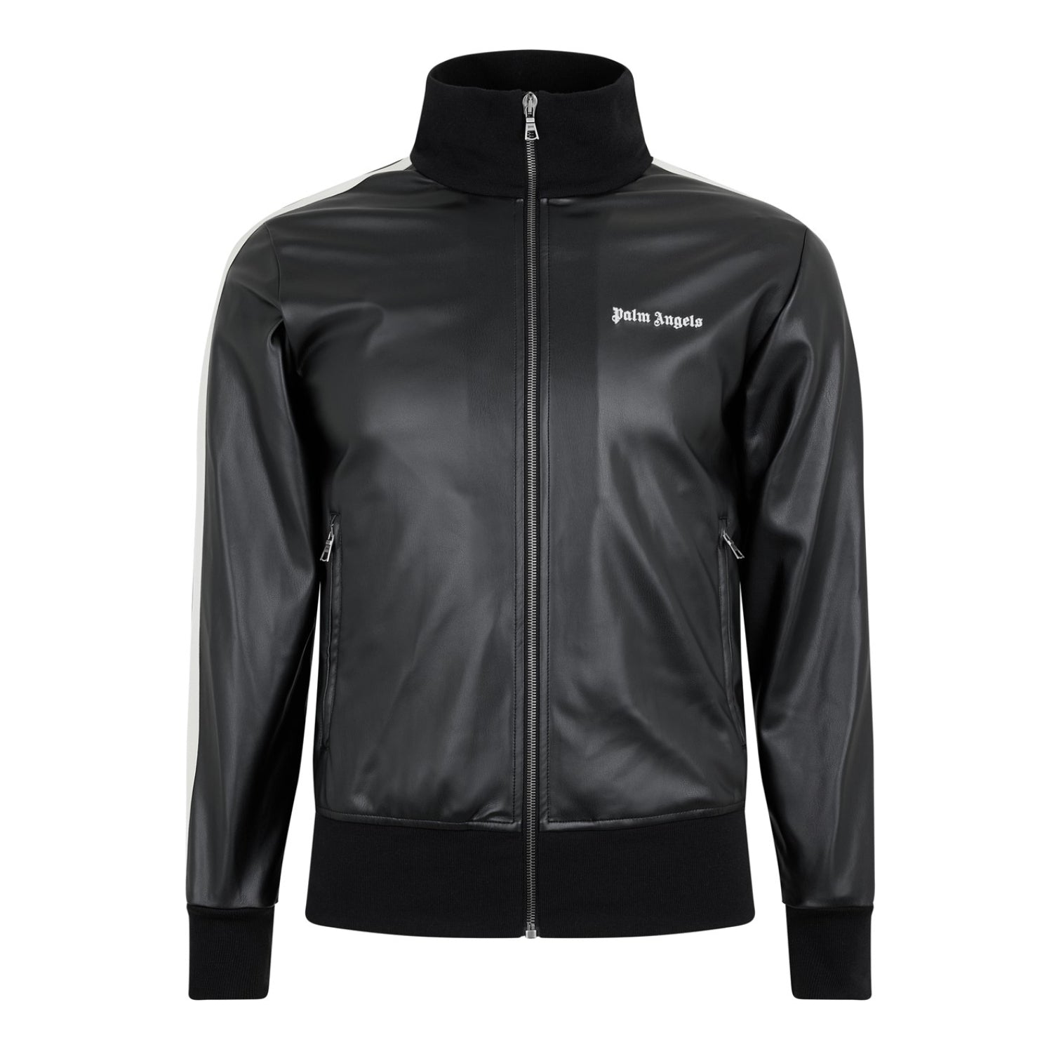 LUXURY HUB PALM ANGELS PALM LEATHER TRACK JACKET