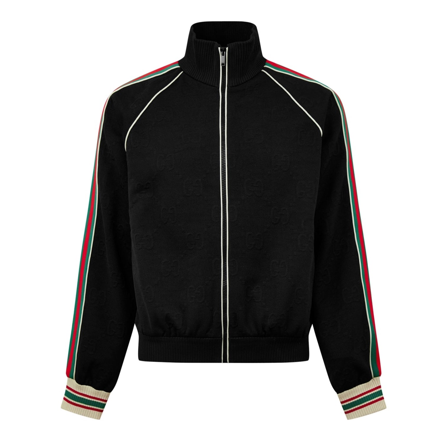 LUXURY HUB GUCCI GG JACQUARD JERSEY ZIP JACKET