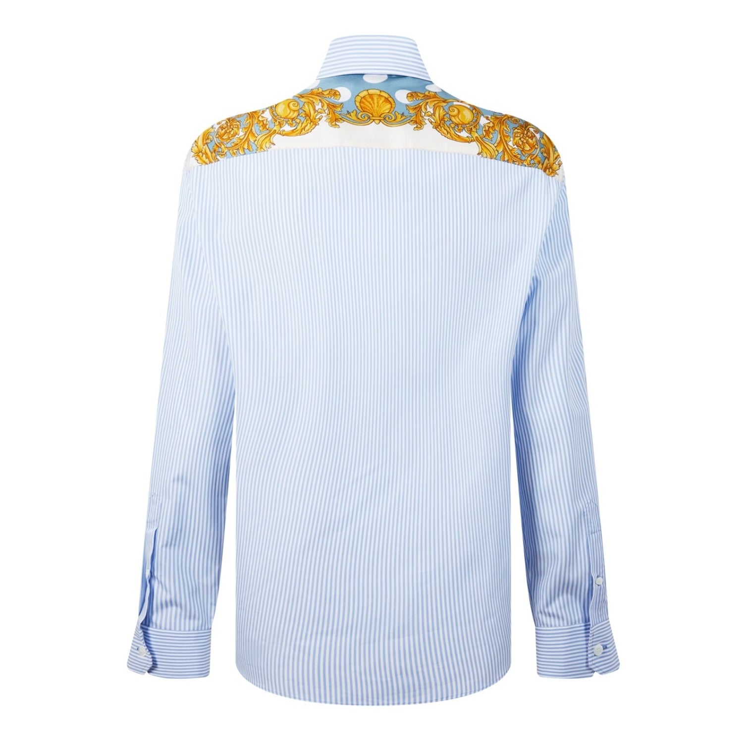 LUXURY HUB VERSACE STRIPE SEASHELL BAROQUE SHIRT