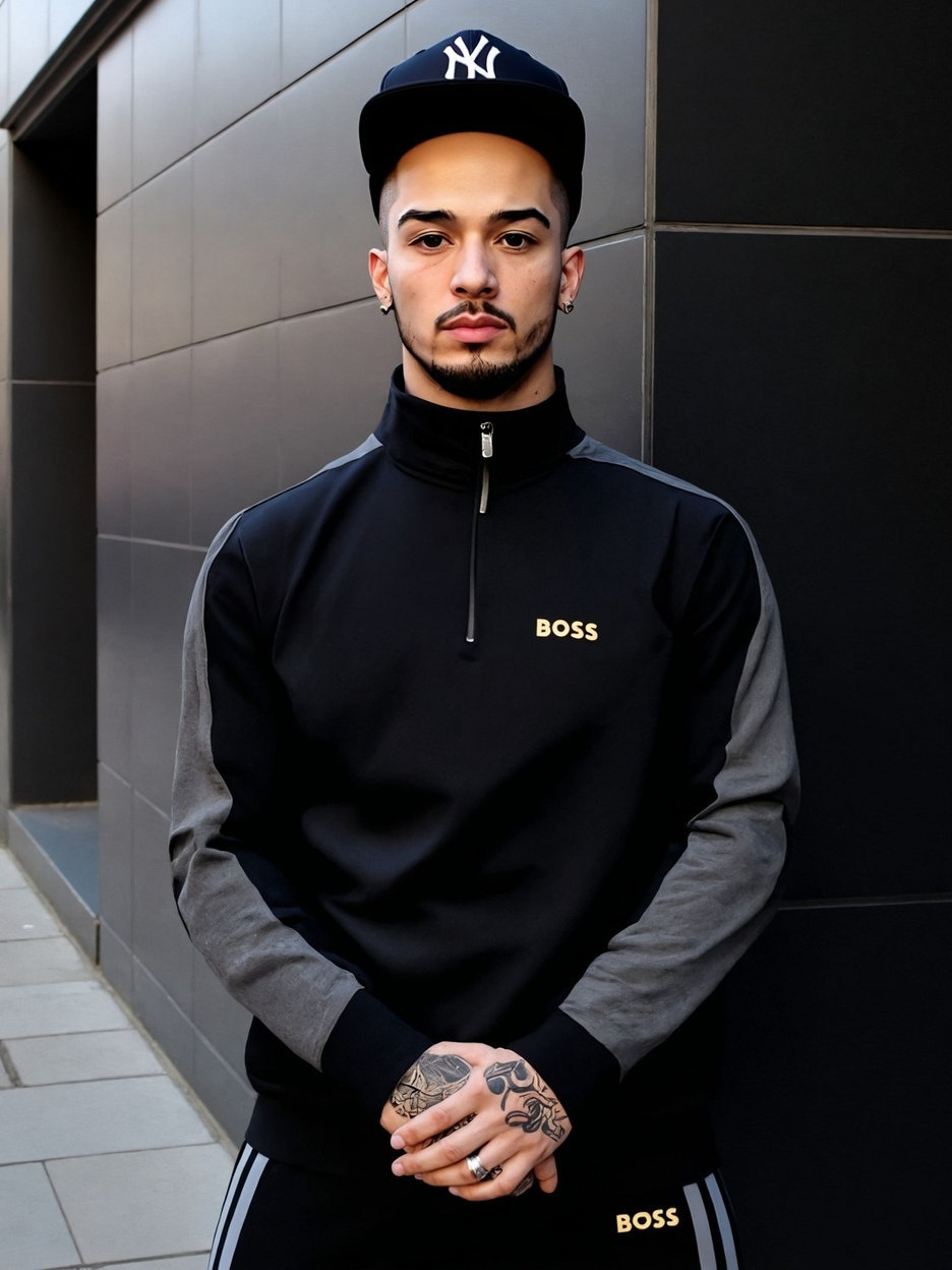LUXURY HUB BOSS TRACKSUIT QUARTER JACKET